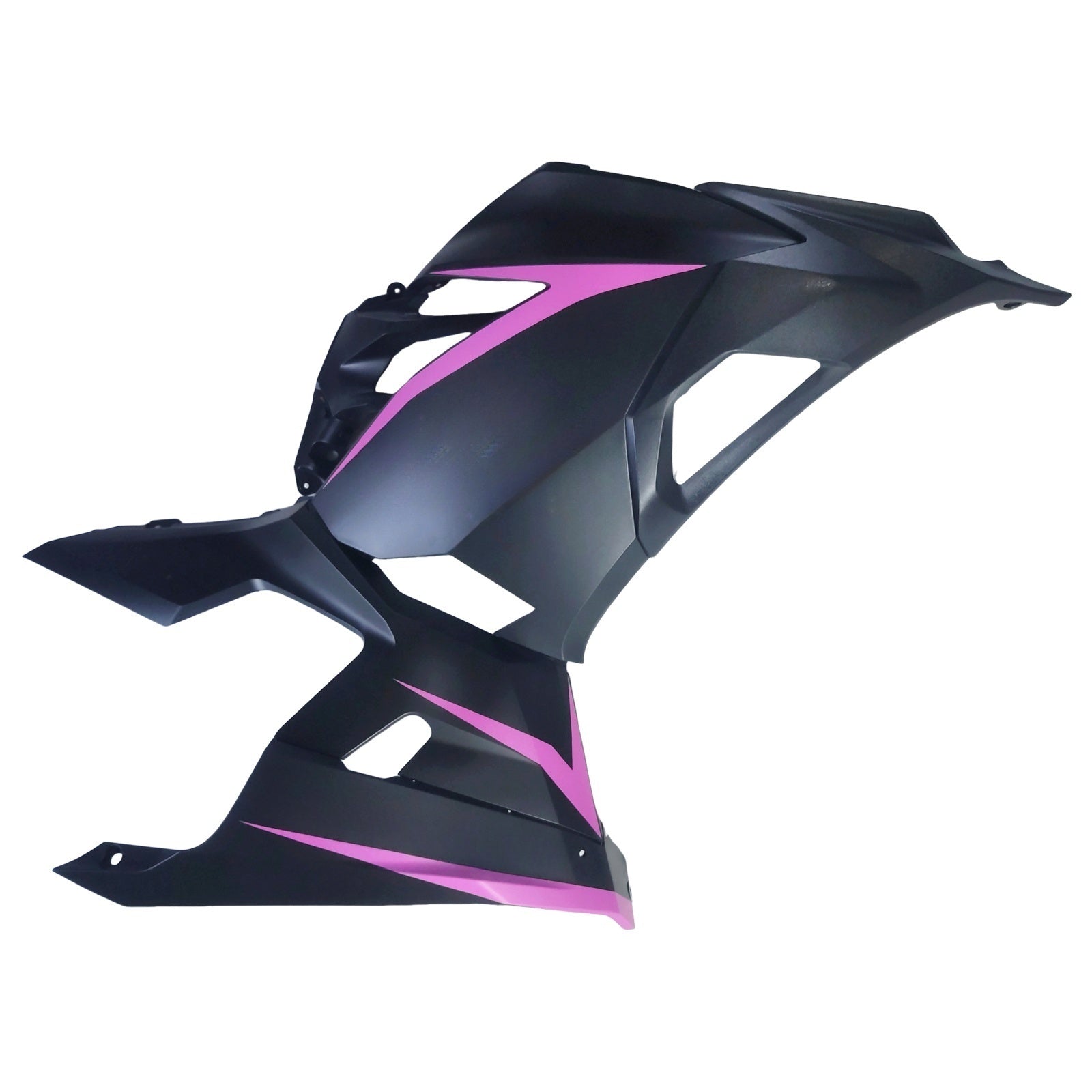 Amotopart Kawasaki 2018-2023 EX400/Ninja400 Kit de carénage noir de ligne rose