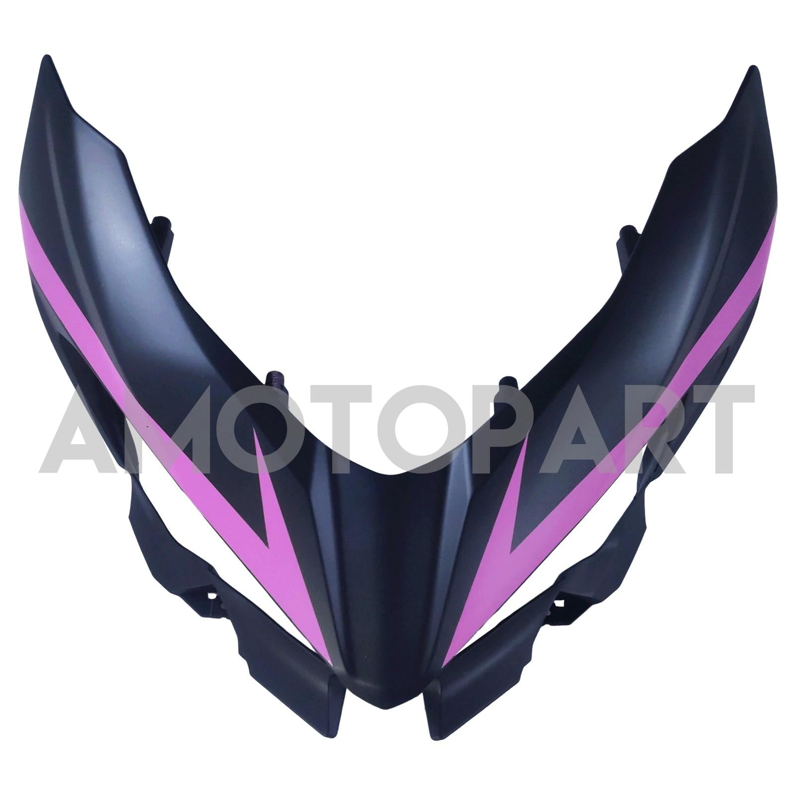 Amotopart Kawasaki 2018-2023 EX400/Ninja400 Pink Line Black Fairing Kit