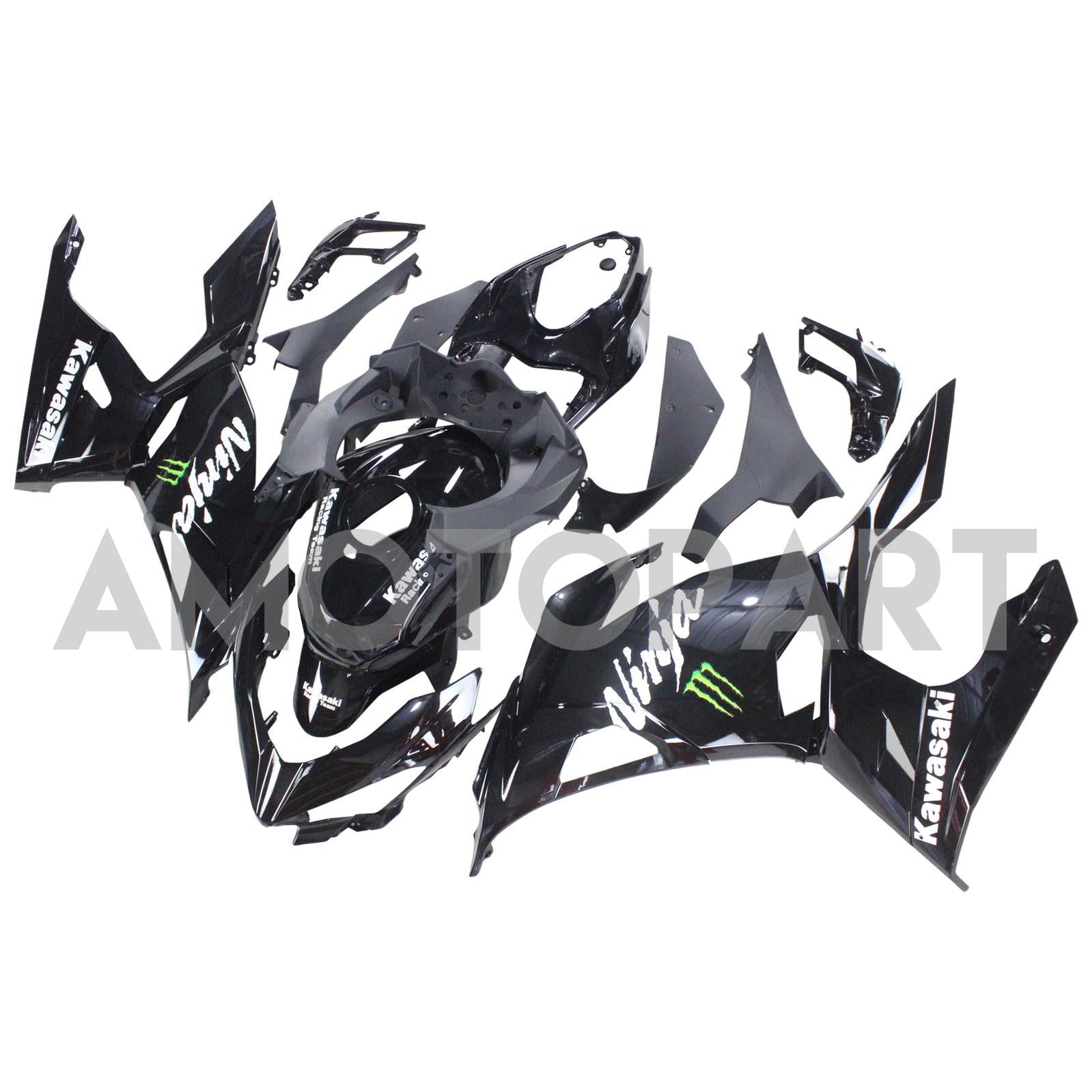 Amotopart Kawasaki 2018-2024 EX400/Ninja400 Gloss Black Fearing Kit