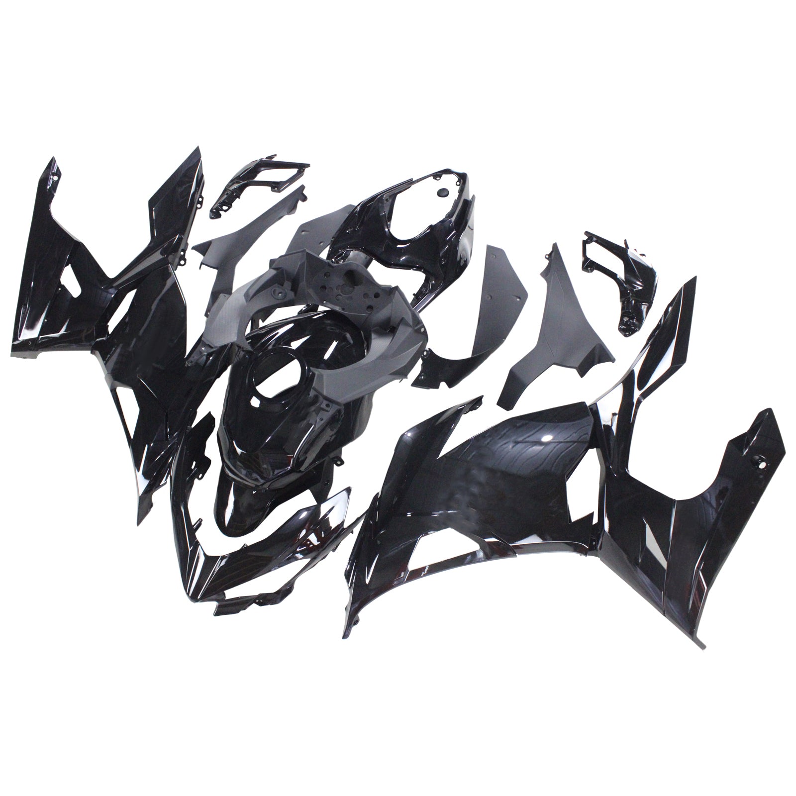 Amotopart Kawasaki 2018-2024 EX400/Ninja400 Gloss Black Fairing Kit