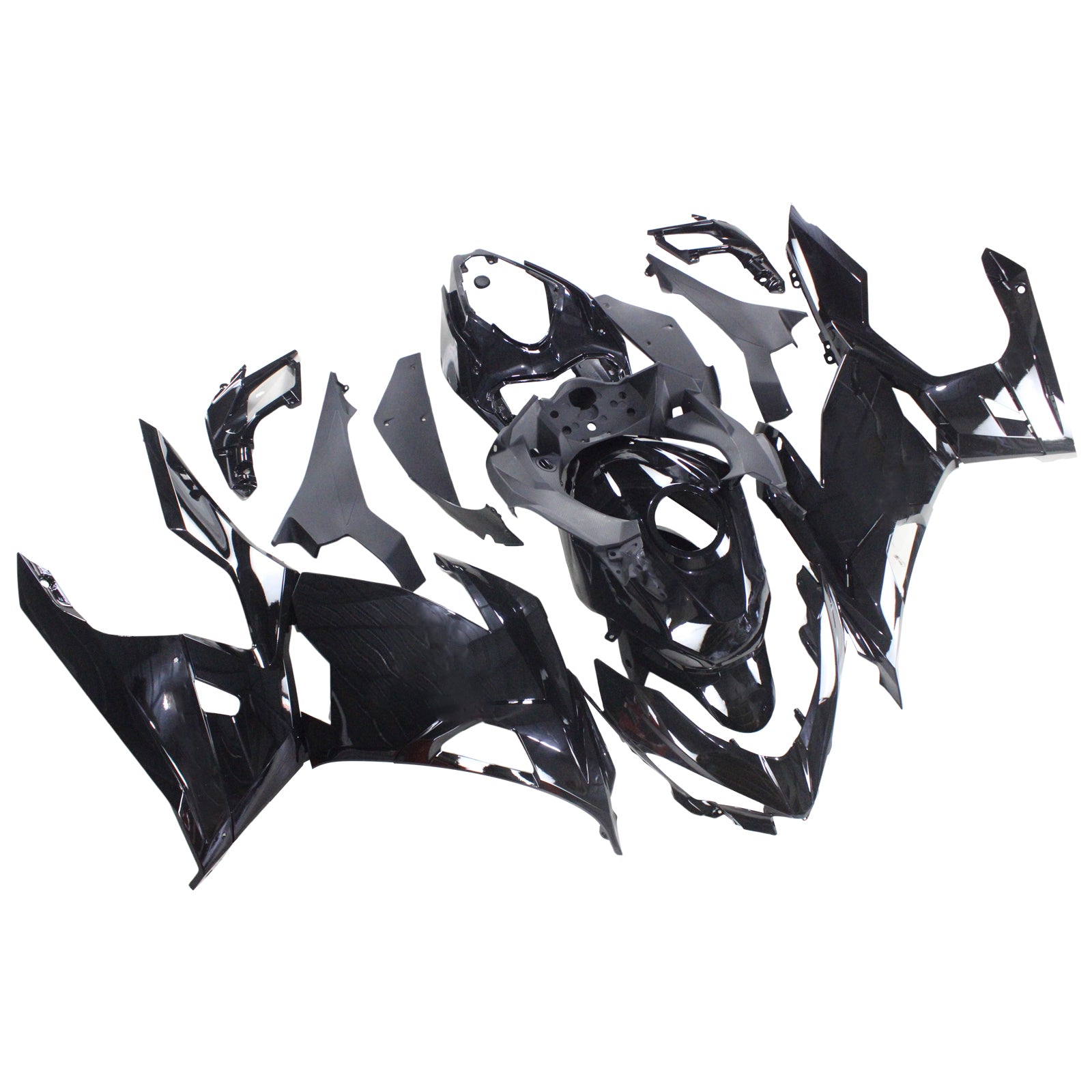 Amotopart Kawasaki 2018-2024 EX400/Ninja400 Gloss Black Fairing Kit