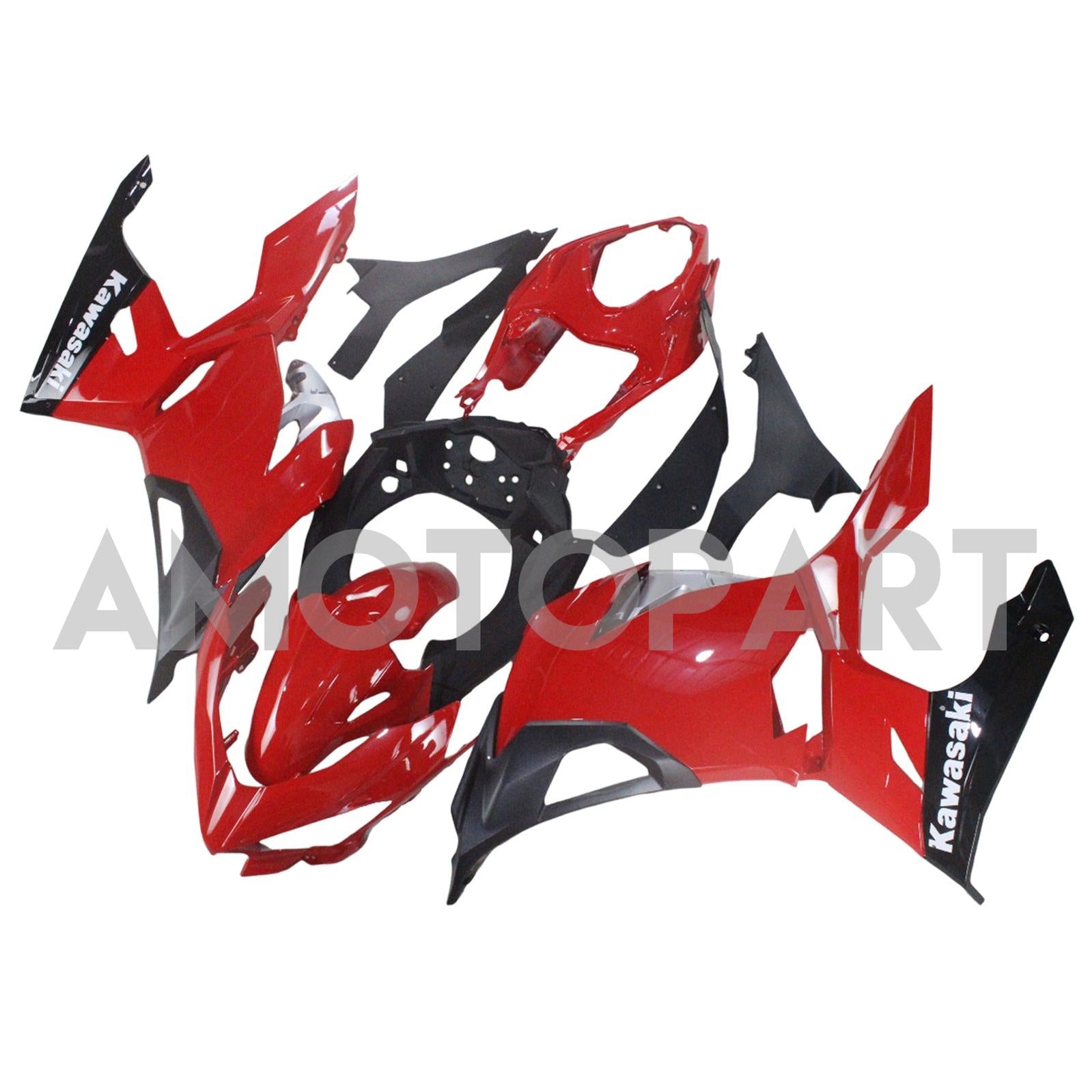 Amotopart Kawasaki 2018-2023 EX400/Ninja400 Red Black Fairing Kit