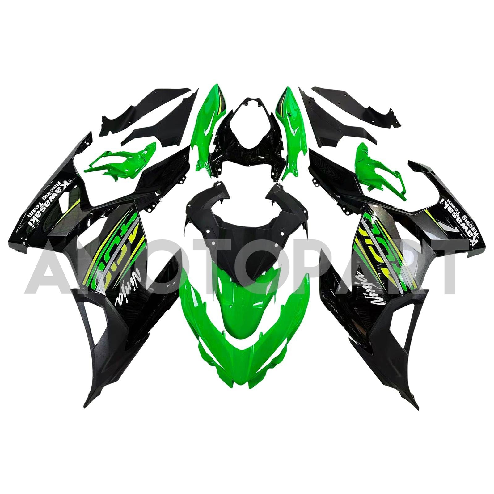 Amotopart 2018-2024 Kawasaki EX400/Ninja400 Verkleidungskit Sammlung Zwei
