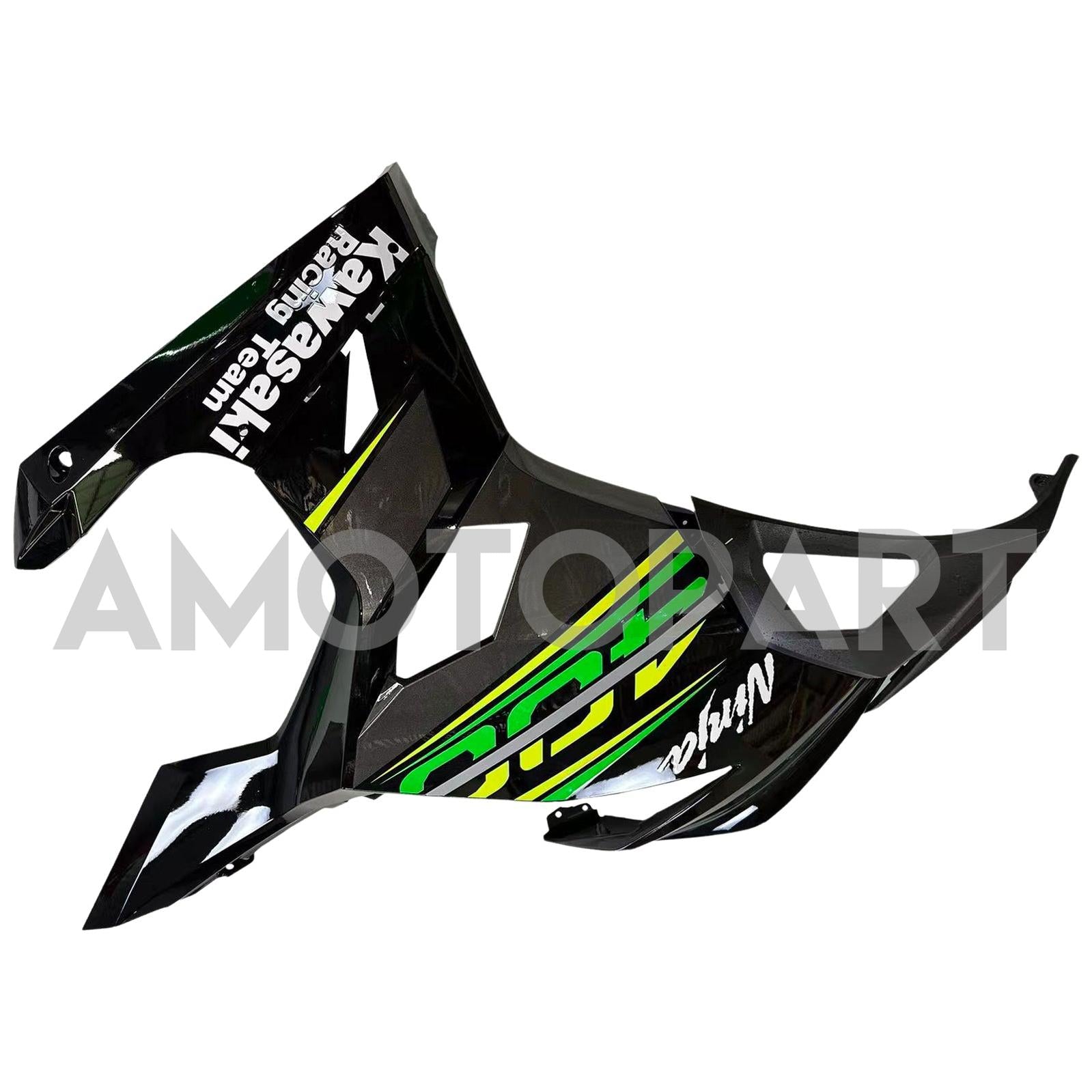 Amotopart Kawasaki 2018-2024 EX400/NINJA400 Black met Green Fairing Kit