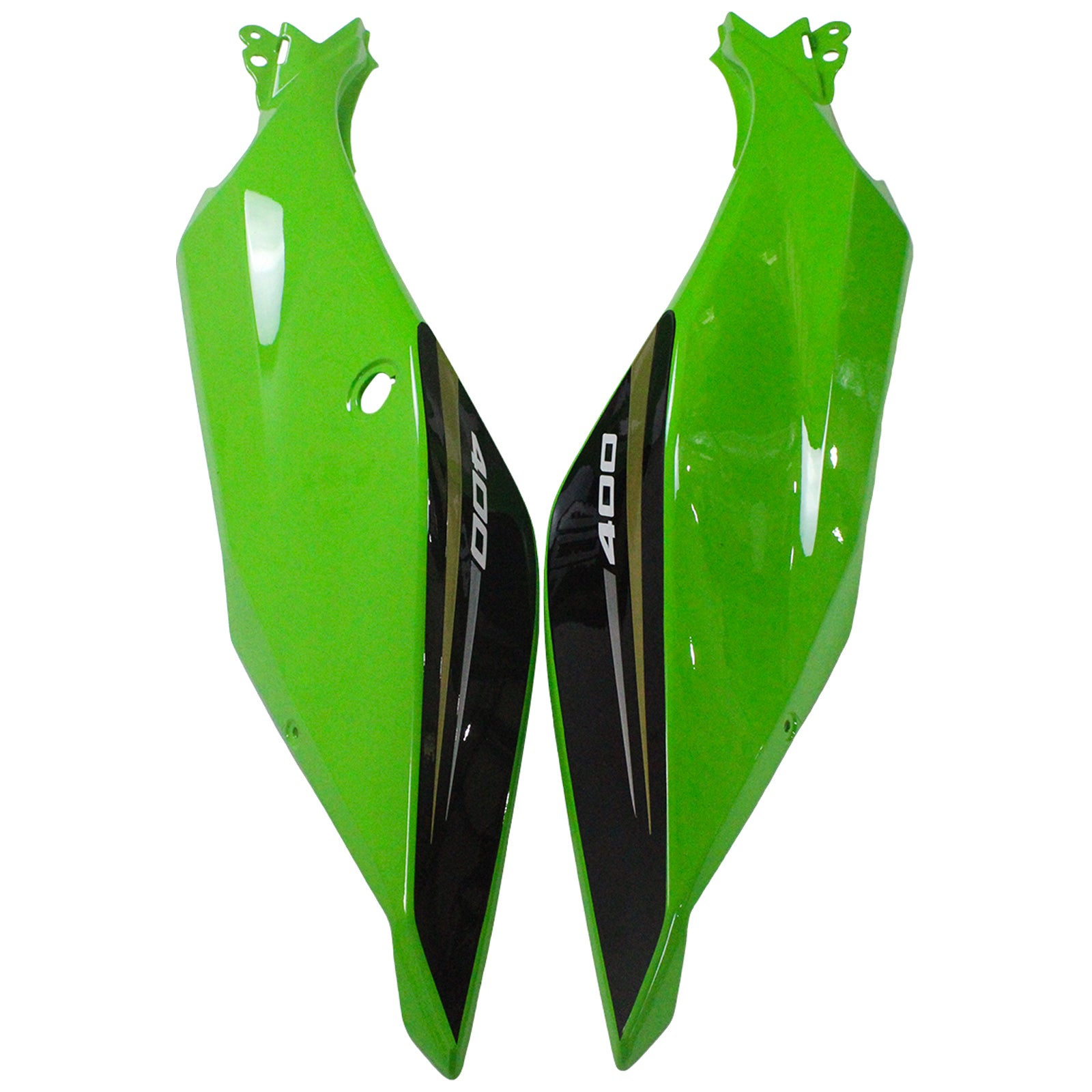 Amotopart Kawasaki 2018-2024 EX400/Ninja400 Green with Black Fairing Kit