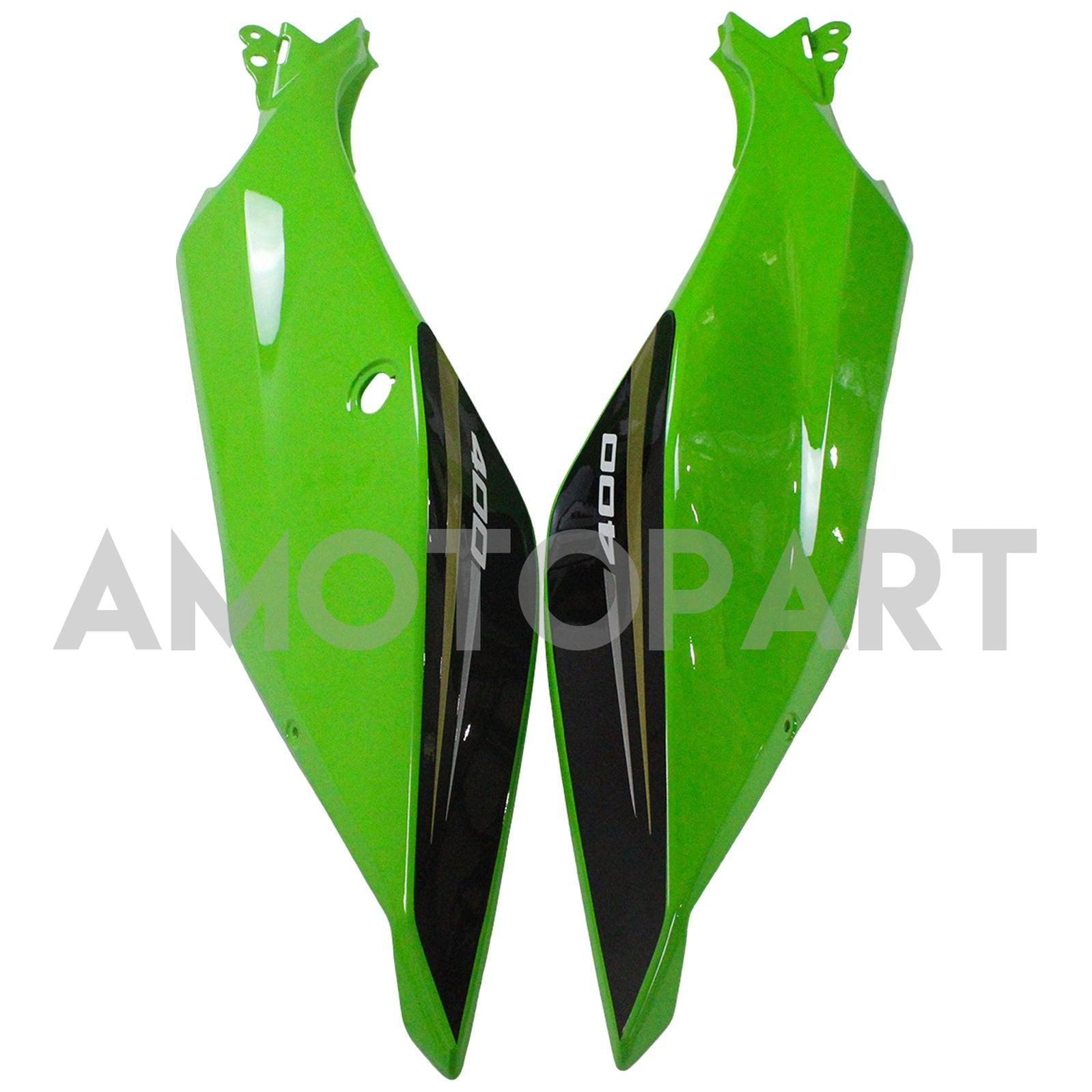 Amotopart Kawasaki 2018-2024 EX400/Ninja400 Green with Black Fairing Kit
