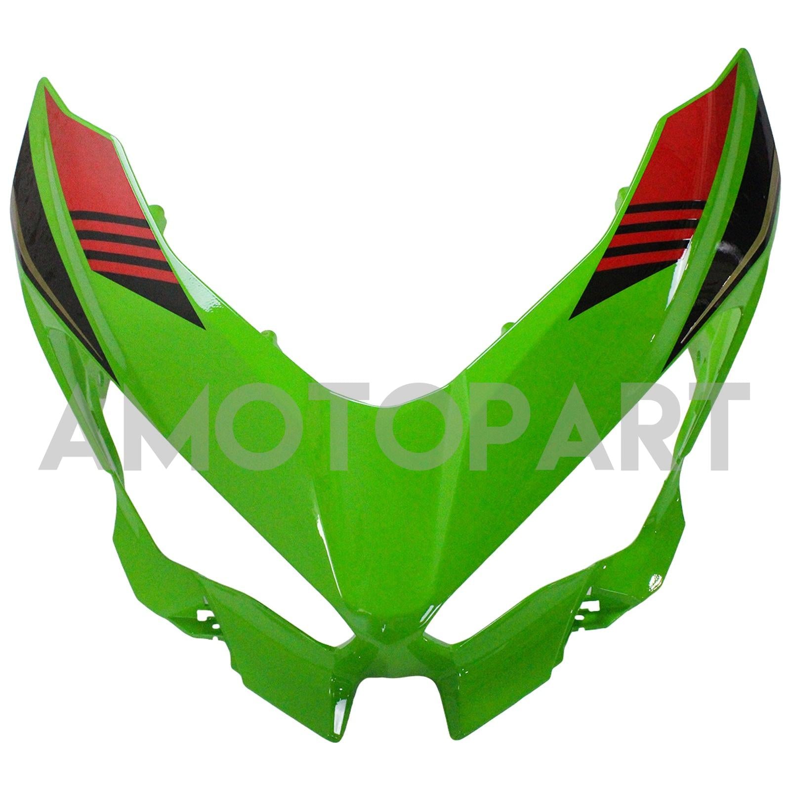 Amotopart Kawasaki 2018-2024 EX400/Ninja400 Green with Black Fairing Kit