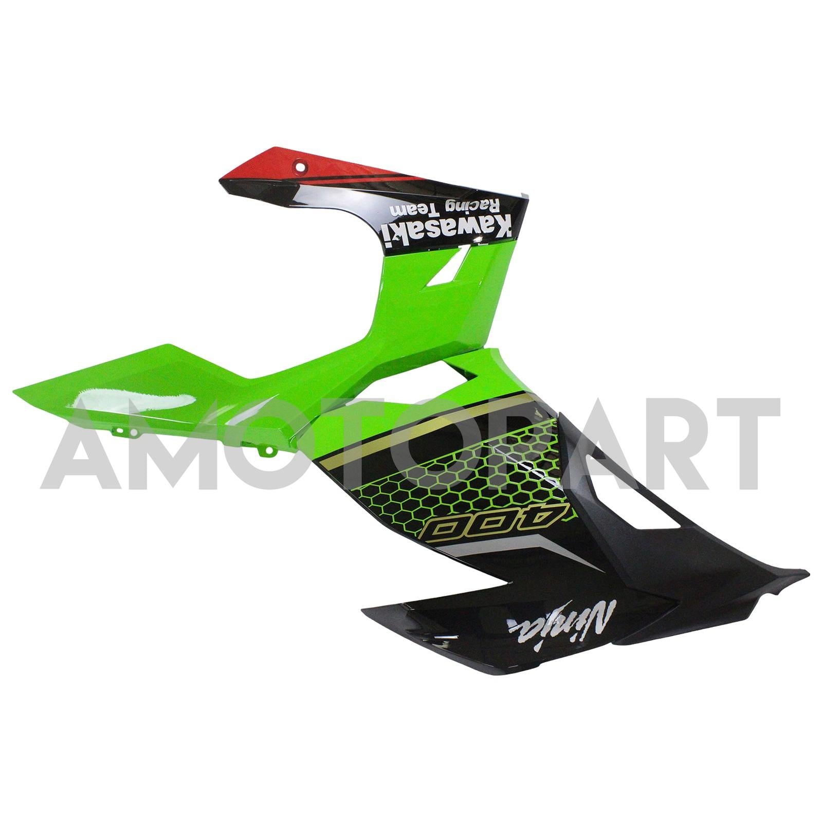Amotopart Kawasaki 2018-2024 EX400/Ninja400 Green mit schwarzer Verkleidung Kit
