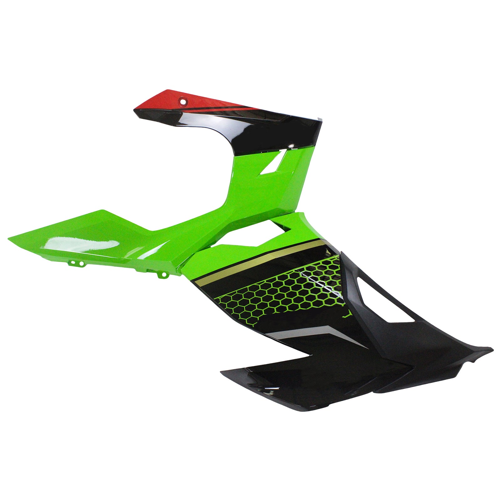 Amotopart Kawasaki 2018-2024 EX400/Ninja400 verde con kit de carenado negro