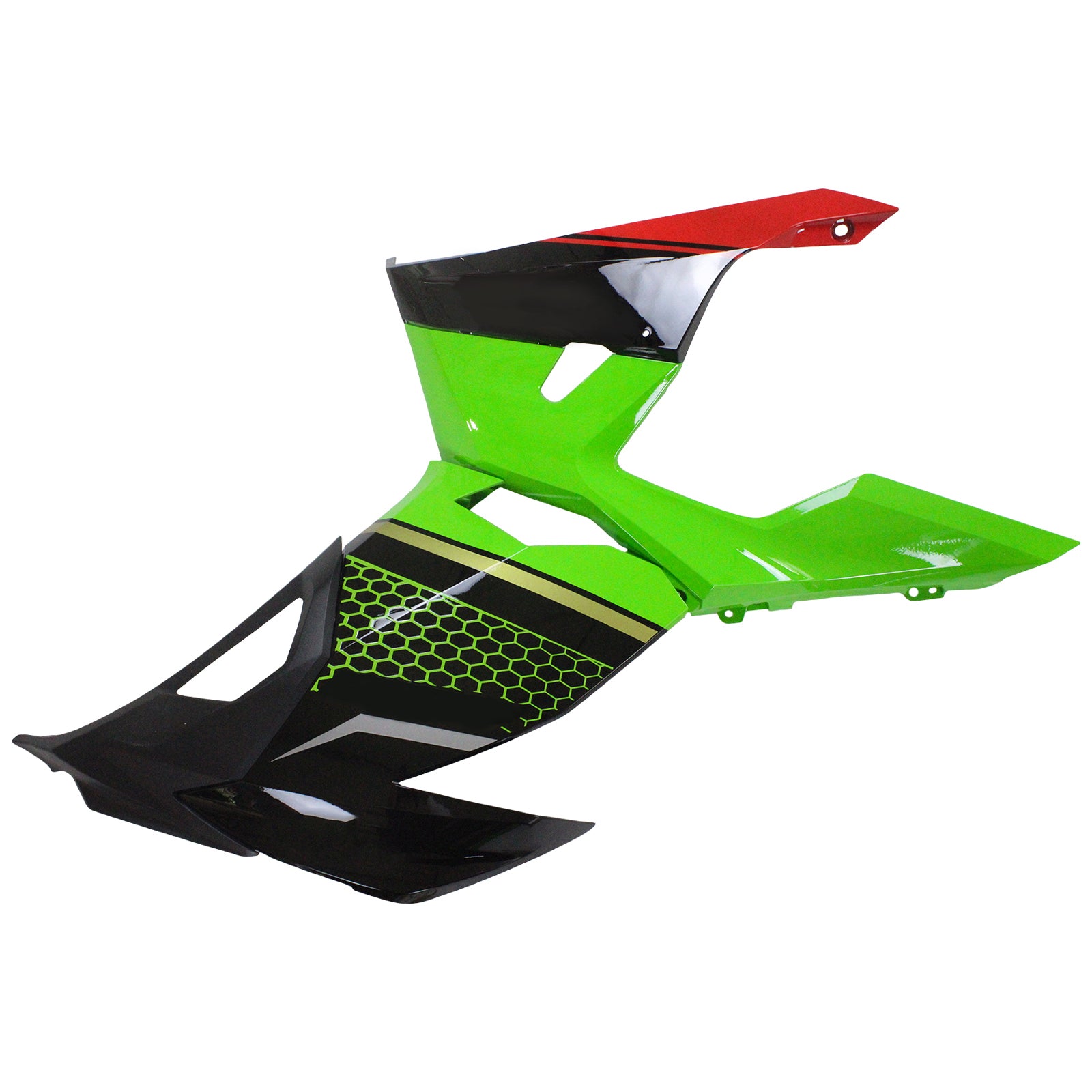 Amotopart Kawasaki 2018-2024 EX400/Ninja400 verde con kit de carenado negro