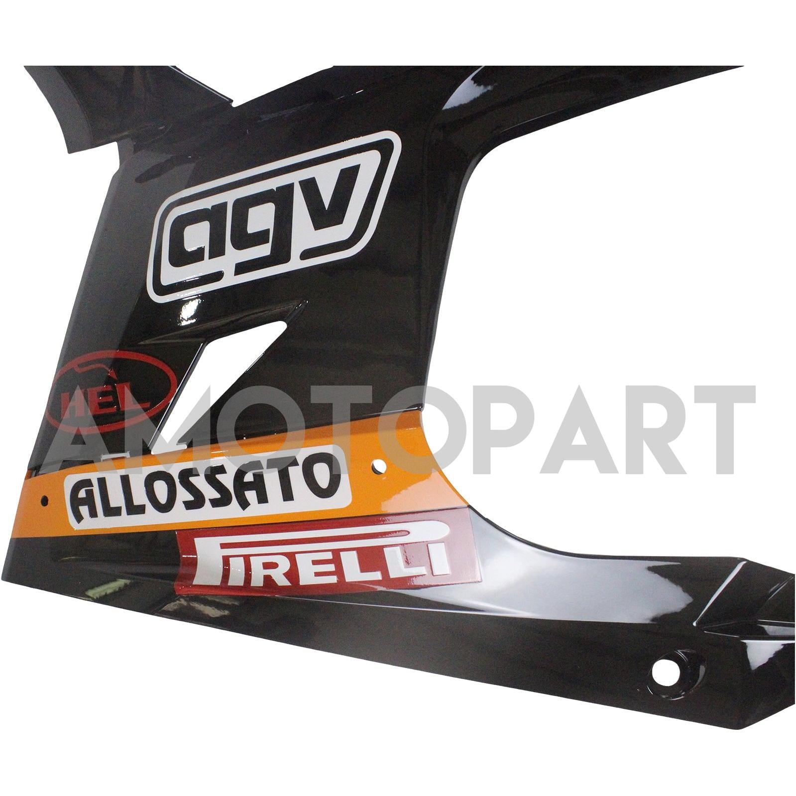 Amotopart 2018–2024 Kawasaki EX400 Ninja400 Orange&Blaues Verkleidungskit