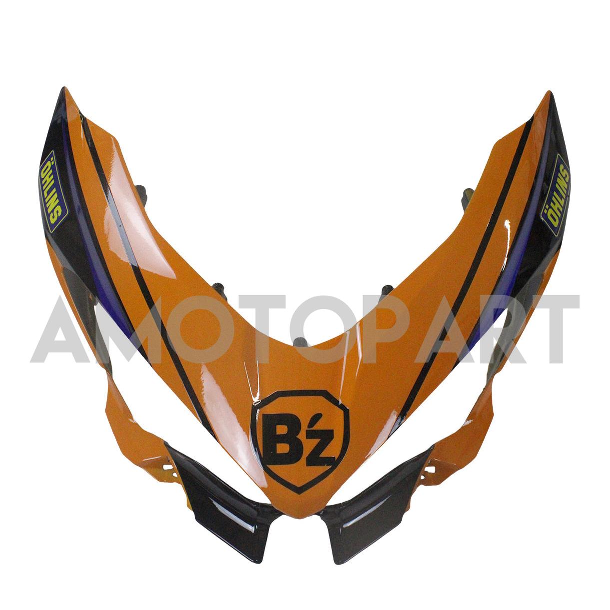 Amotopart 2018–2024 Kawasaki EX400 Ninja400 Orange&Blaues Verkleidungskit