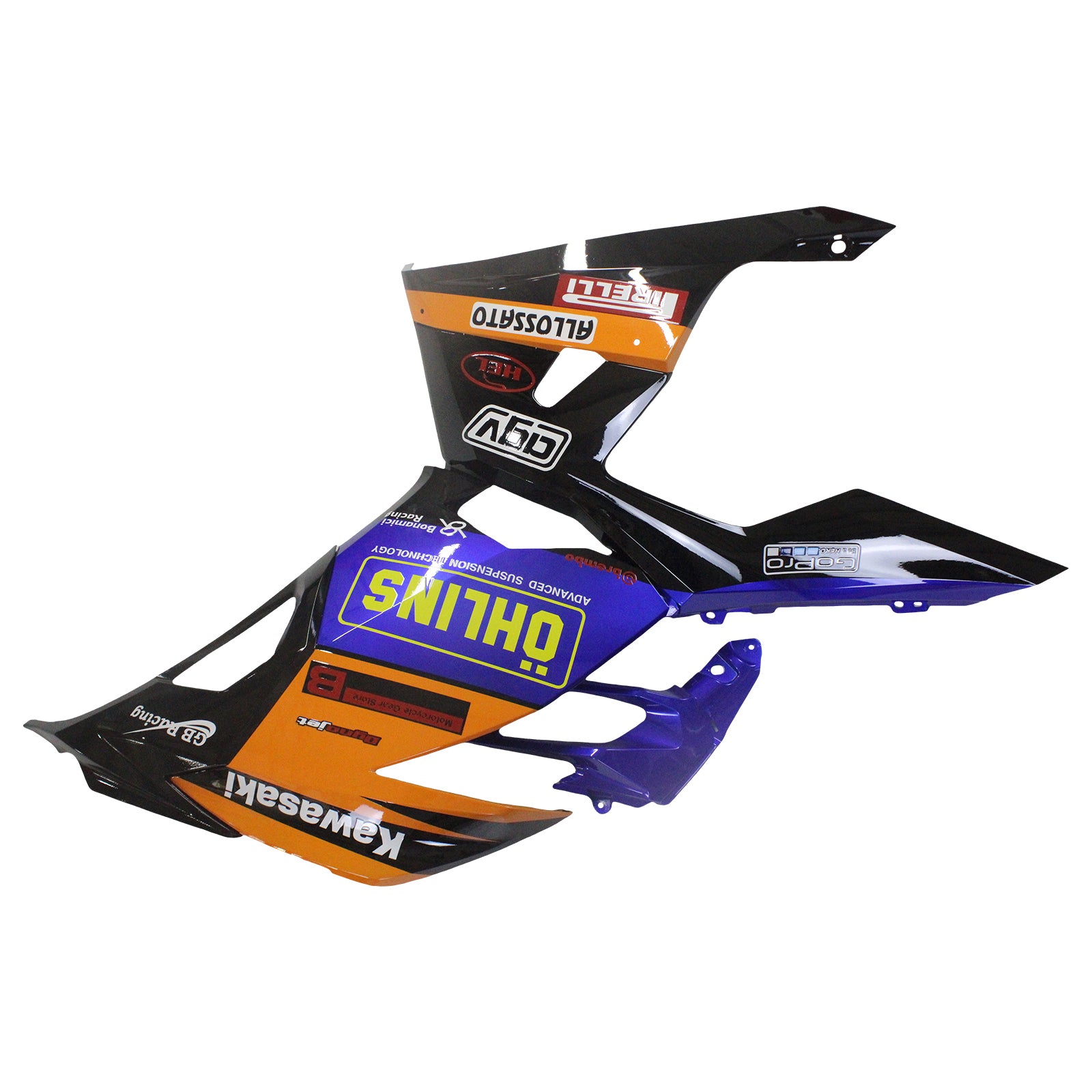 Amotopart 2018-2024 Kawasaki EX400 Ninja400 Orange&Blue Fairing Kit