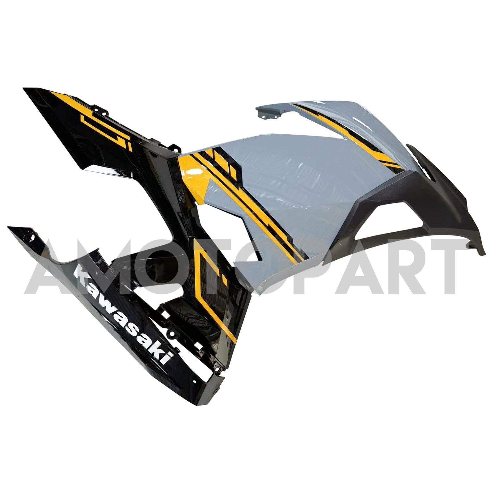 Amotopart 2018-2024 Kawasaki EX400 Ninja400 Grey & Yellow Failing Kit