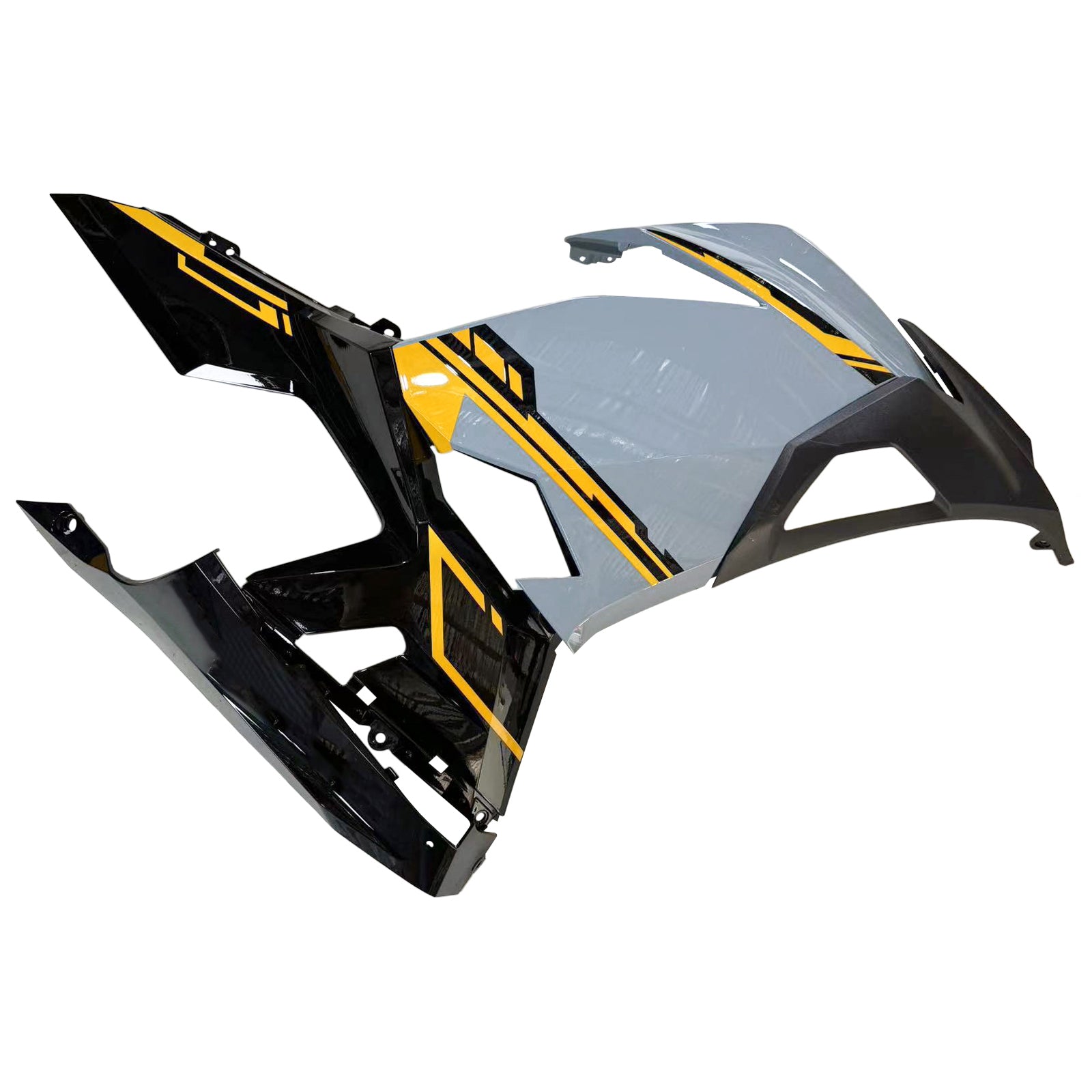 Amotopart 2018-2024 Kawasaki EX400 Ninja400 グレー&イエロー フェア