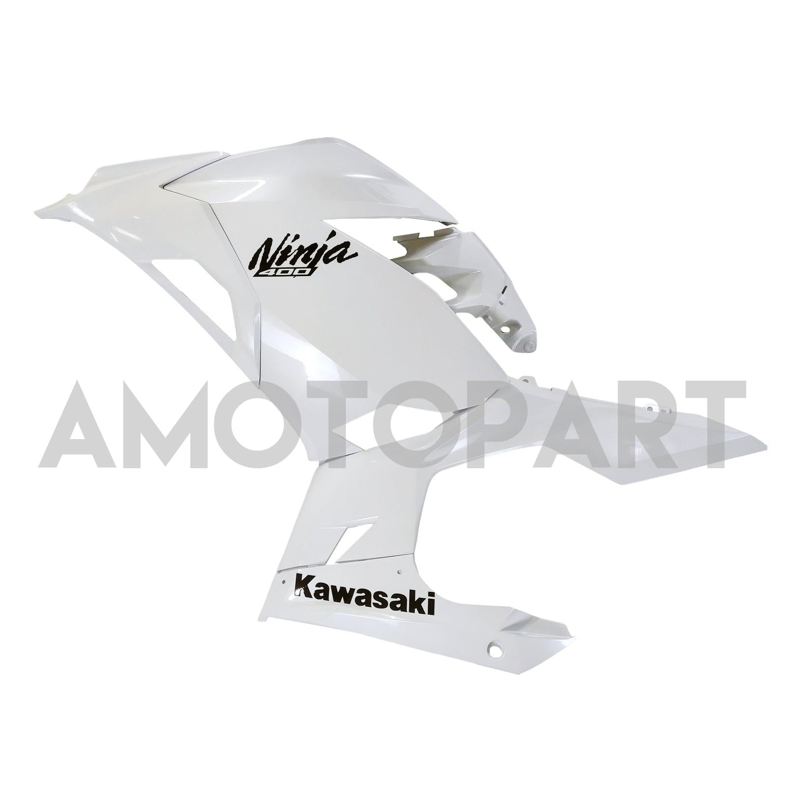 Amotopart 2018-2024 Kawasaki EX400 Ninja400 Pearl White Fairing Kit