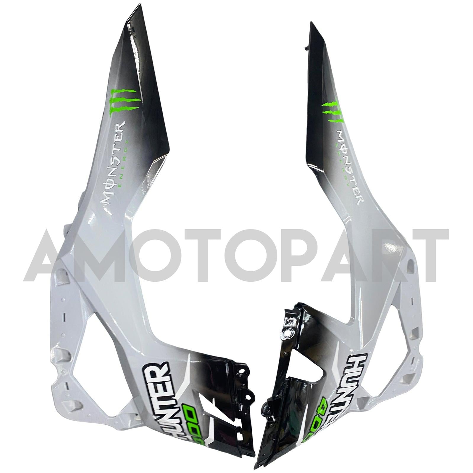 Kit carena Amotopart 2018-2024 Kawasaki EX400 Ninja 400 grigio nero