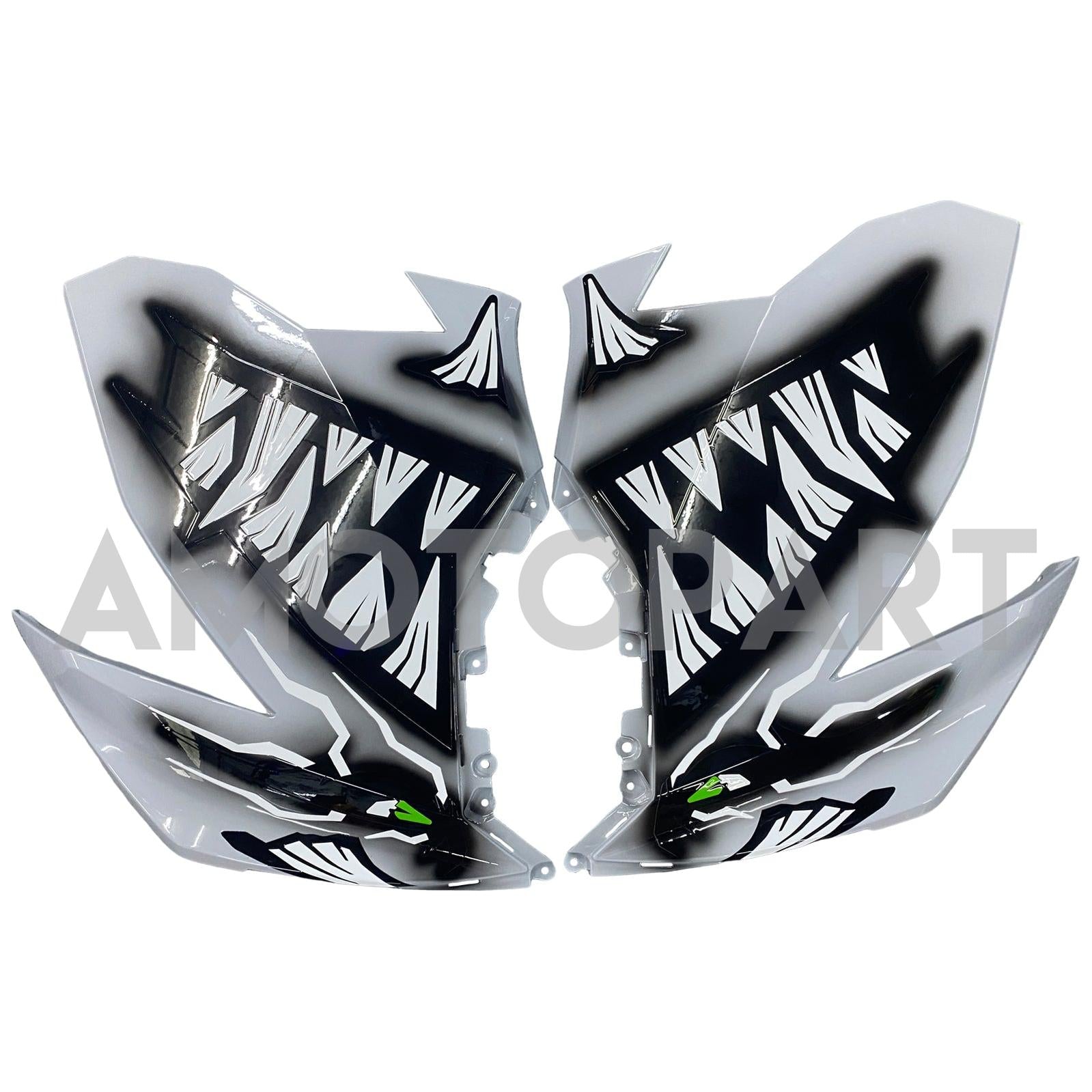 Kit carena Amotopart 2018-2024 Kawasaki EX400 Ninja 400 grigio nero