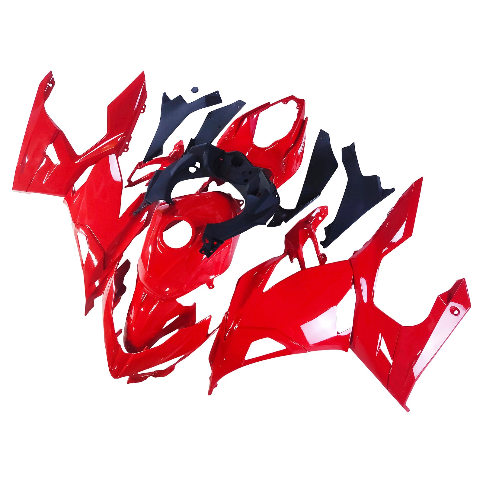 Amotopart 2018–2024 Kawasaki EX400 Ninja400 rotes Verkleidungsset