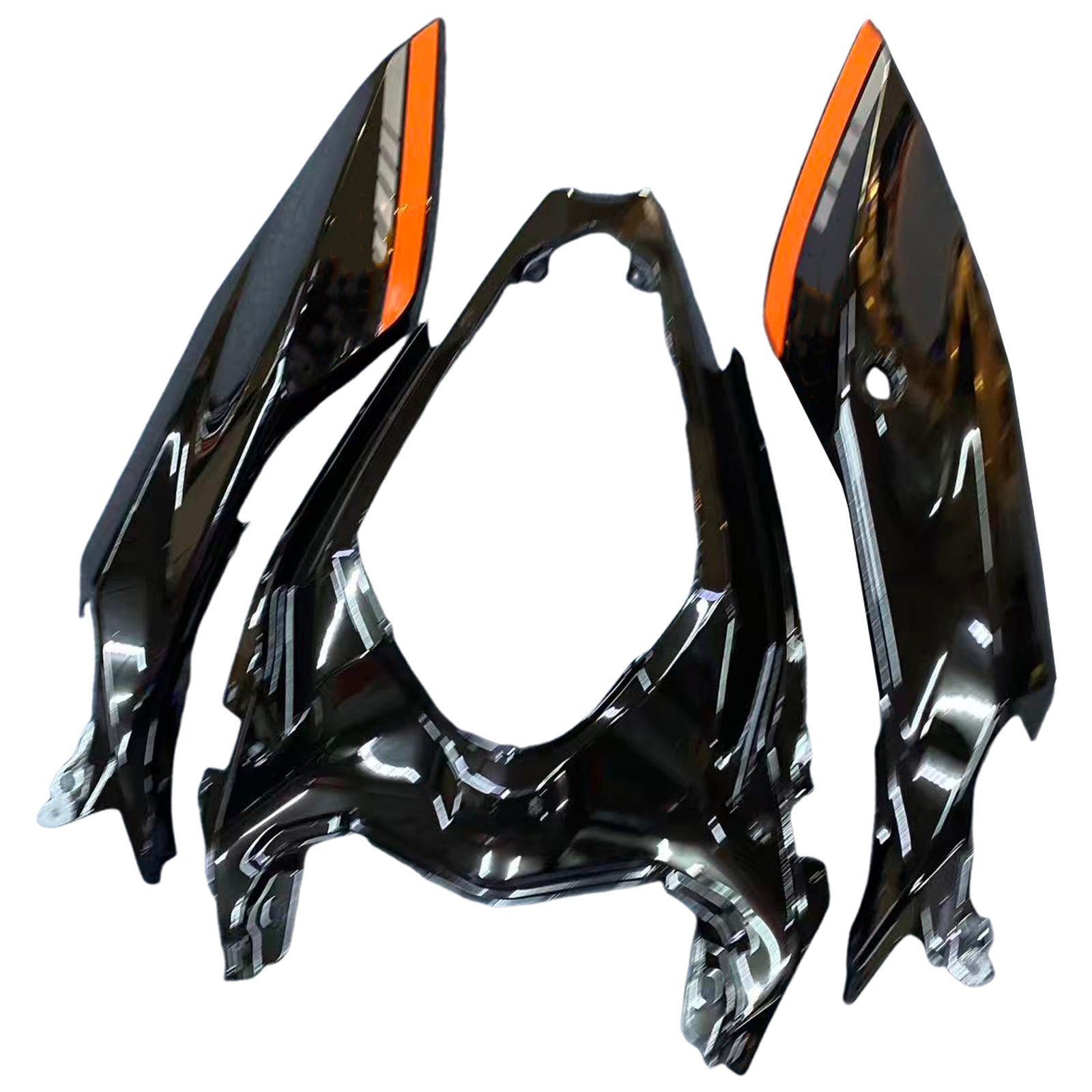Amotopart 2018-2024 KAWASAKI EX400 NINJA400 Sort med Orange Letter Fairing Kit
