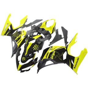 Amotopart 2018-2024 Kawasaki EX400 Ninja400 Black&Yellow Fairing Kit