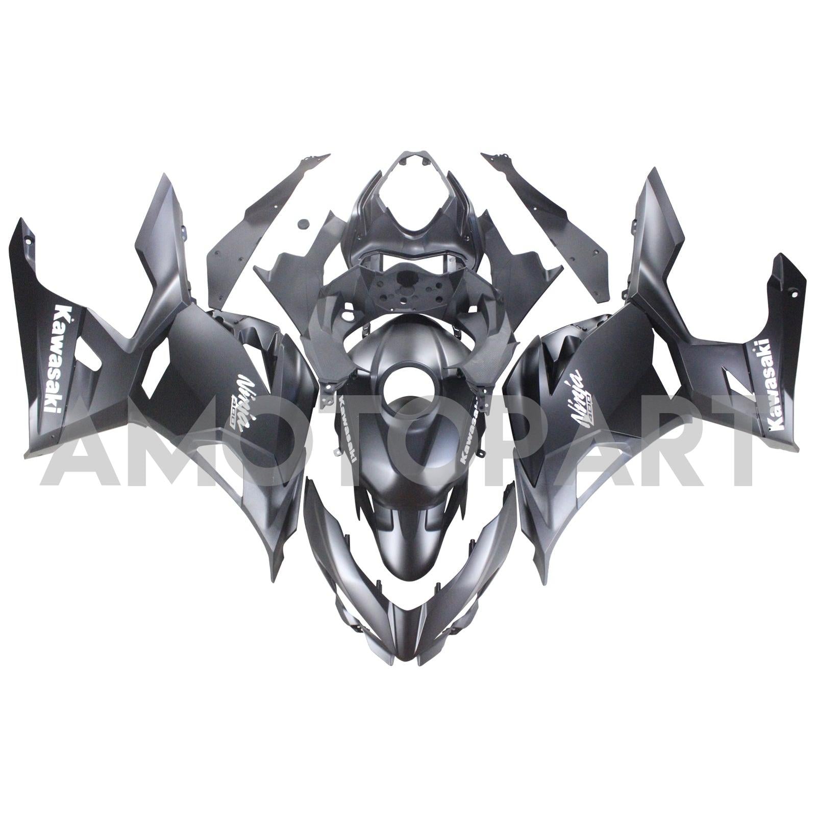 Amotopart 2018-2024 Kawasaki EX400 Ninja400 Mattes Black Fearing Kit