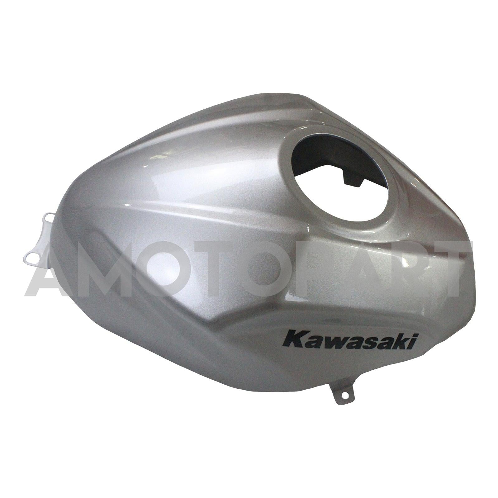 Amotopart Kawasaki Ex400/Ninja400 2018-2023 Silver & Black Fairing Kit