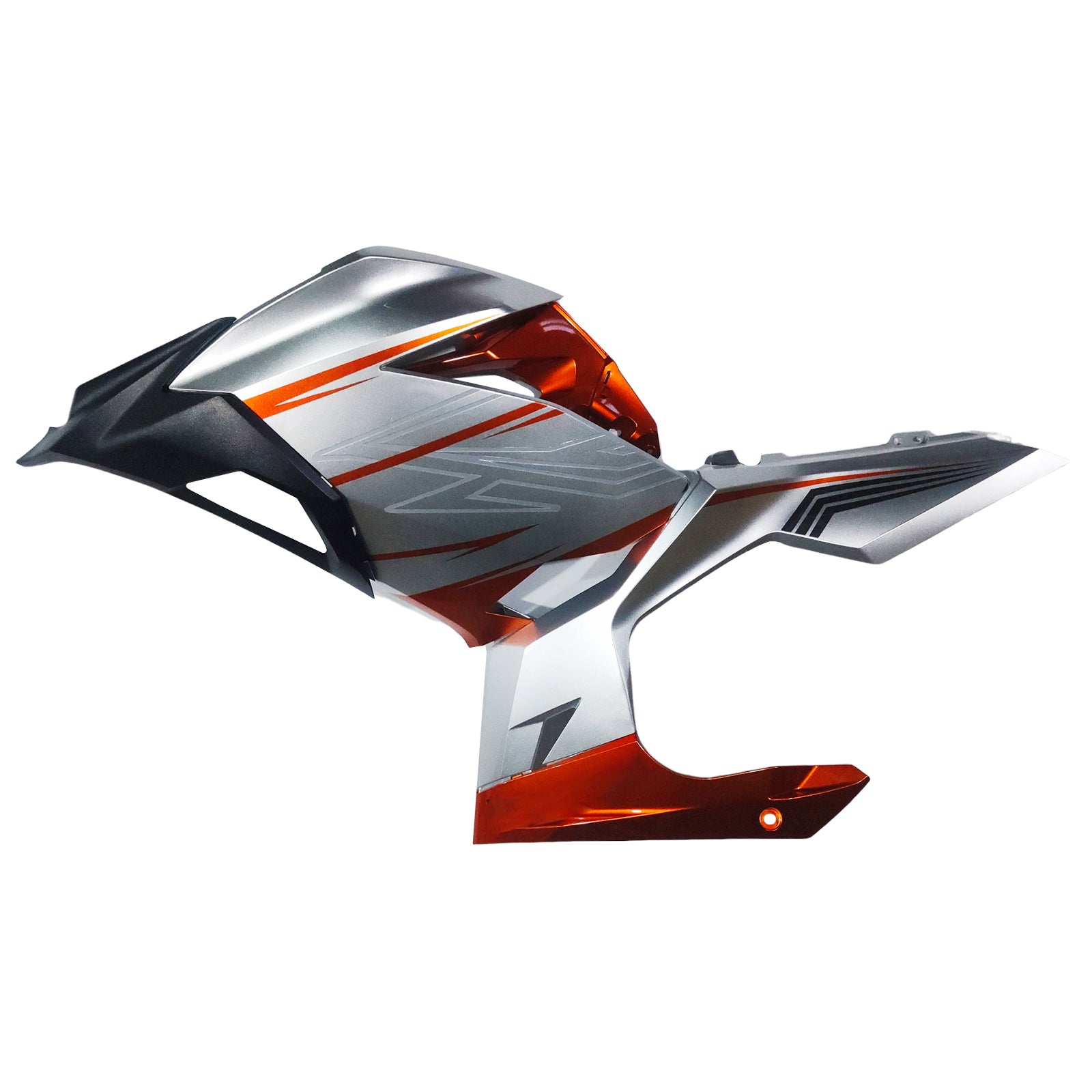 Amotopart Kawasaki EX400/Ninja400 2018-2023 シルバー&オレンジ フェアリングキット