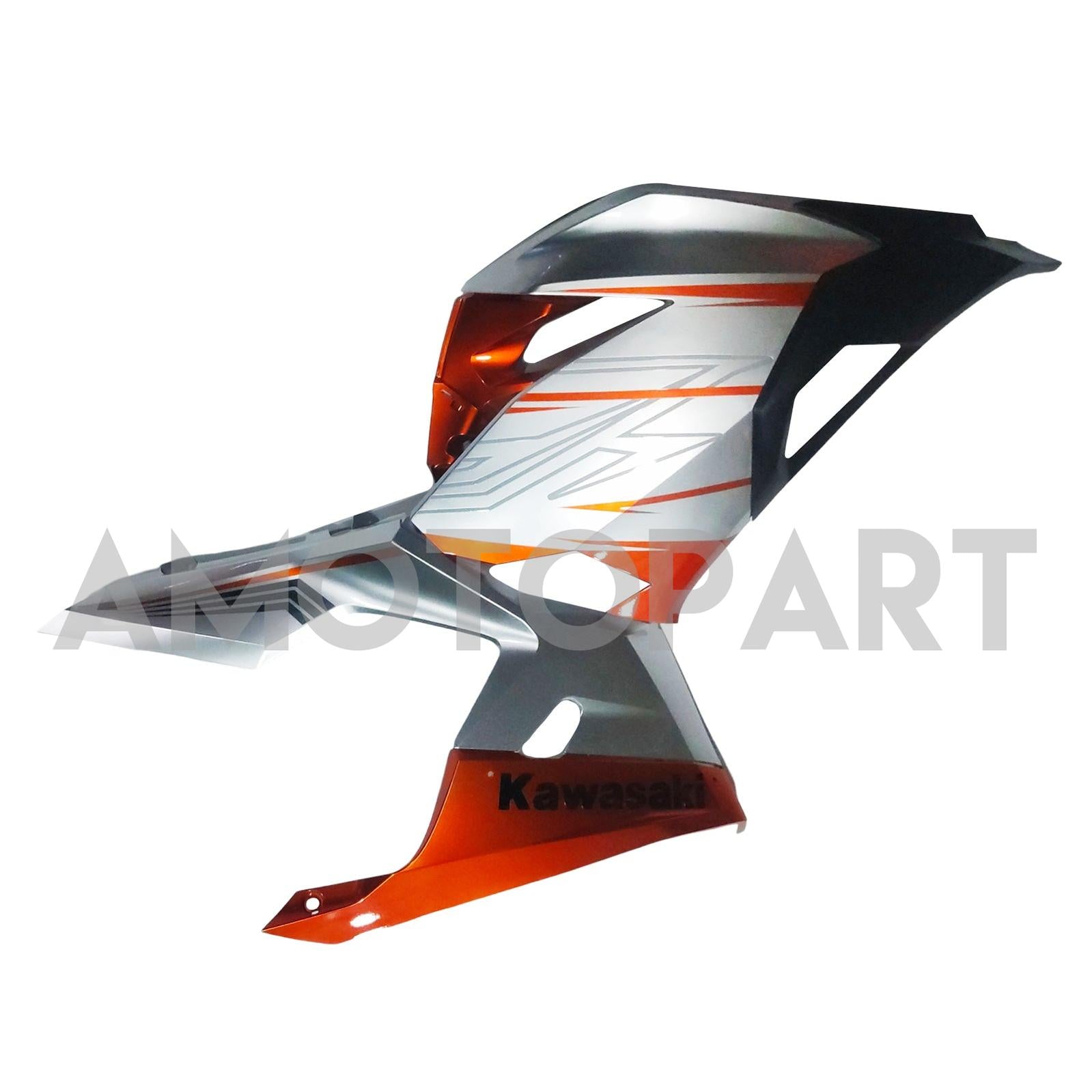 Amotopart Kawasaki EX400/Ninja400 2018-2023 Silver&Orange Fairing Kit
