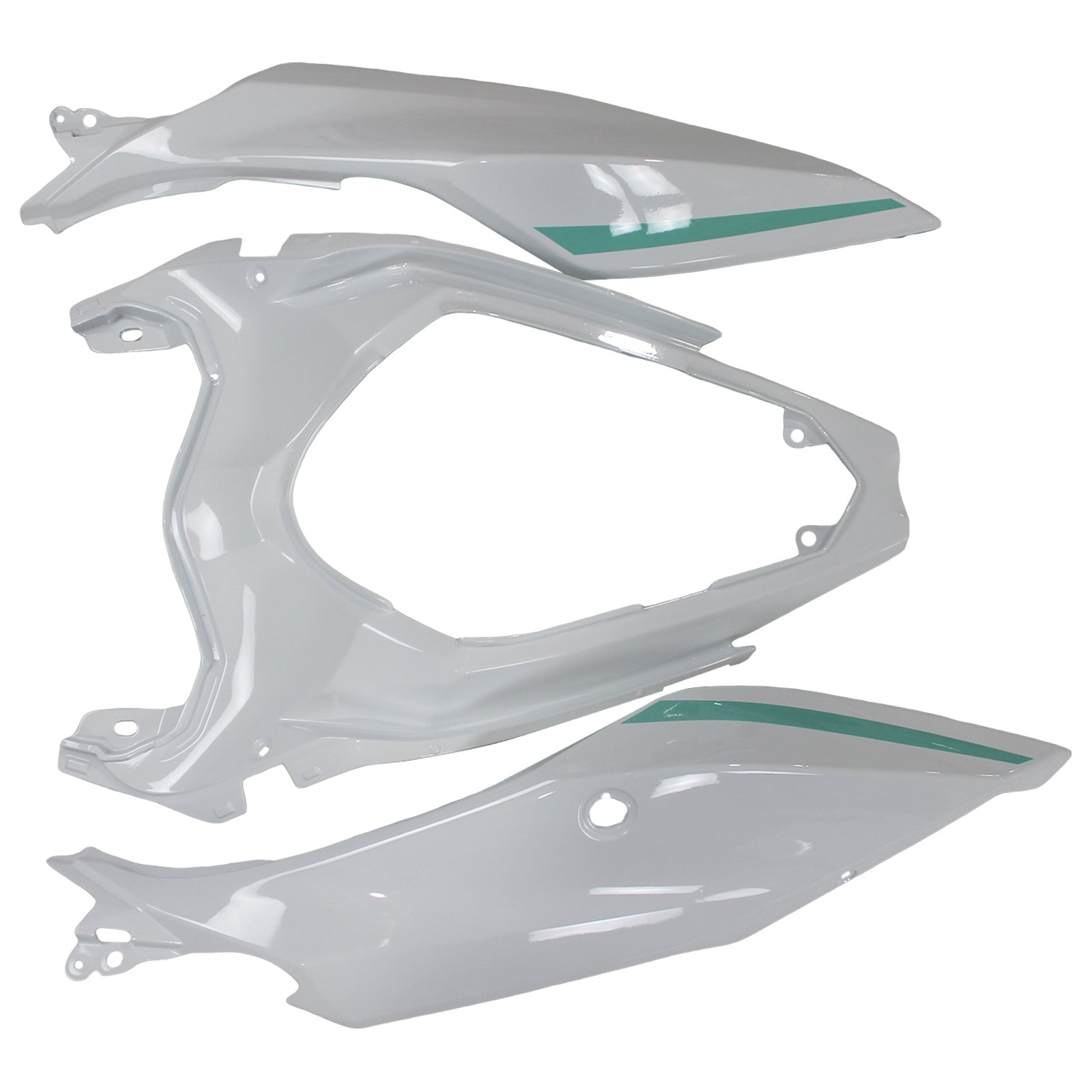 Amotopart Kawasaki EX400/Ninja400 2018-2023 White&Green Fairing Kit