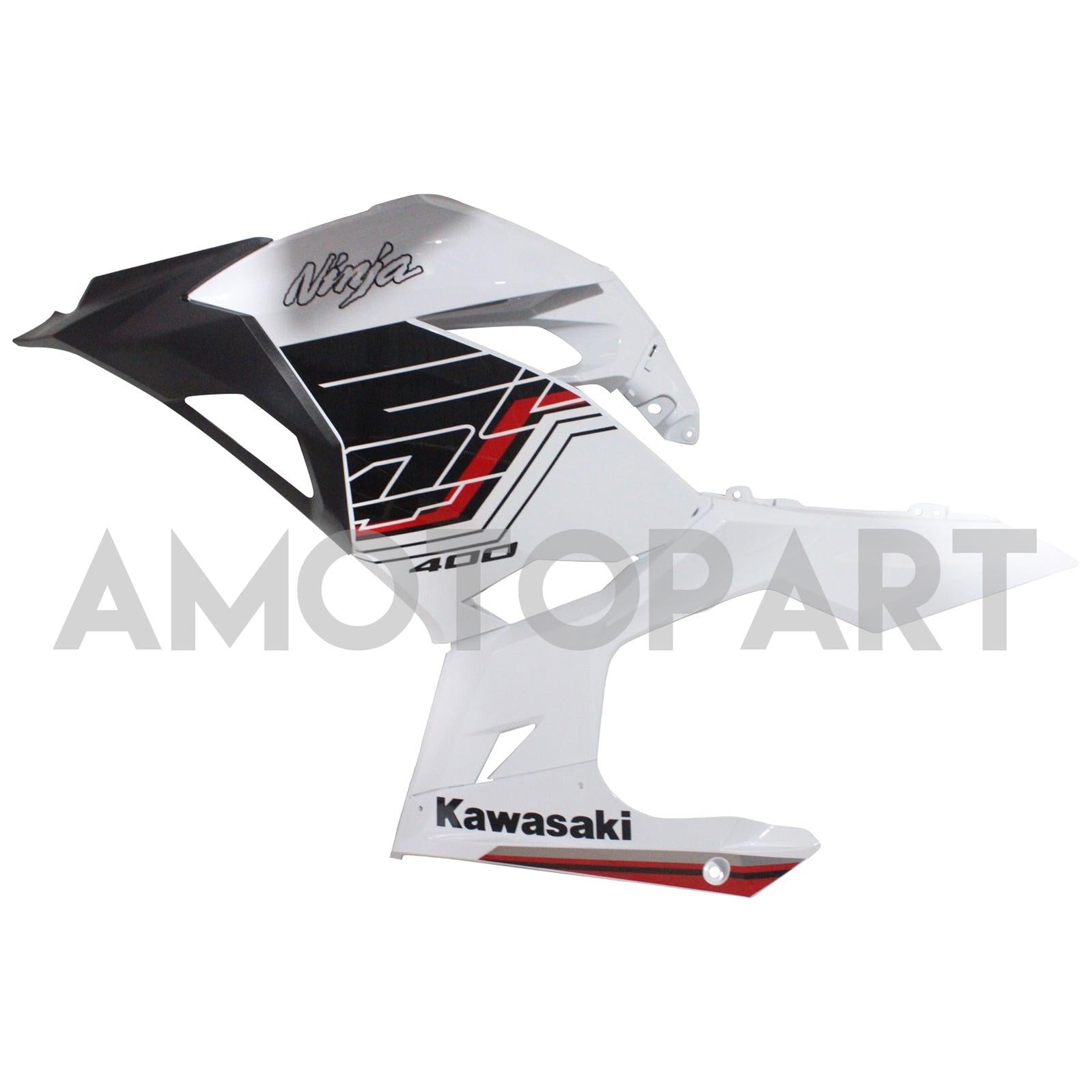 AMOTOPT KAWASAKI EX400/NINJA 400 2018-2023 KIT de carenagem Branco e Black