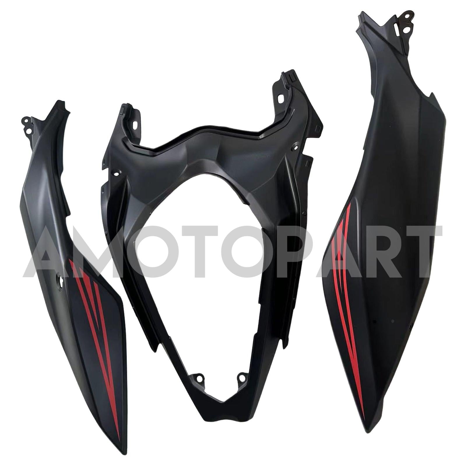 Amotopart Kawasaki EX400/Ninja400 2018-2023 Black&Orange Fairing Kit