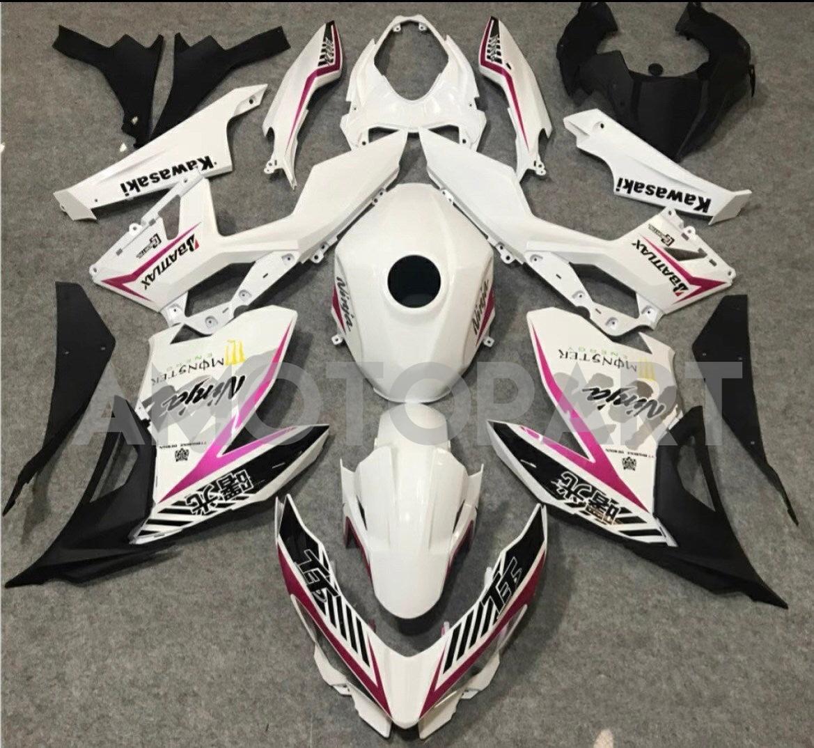 Amotopart 2018-2024 Kawasaki EX400/Ninja400 Verkleidungskit Sammlung Zwei