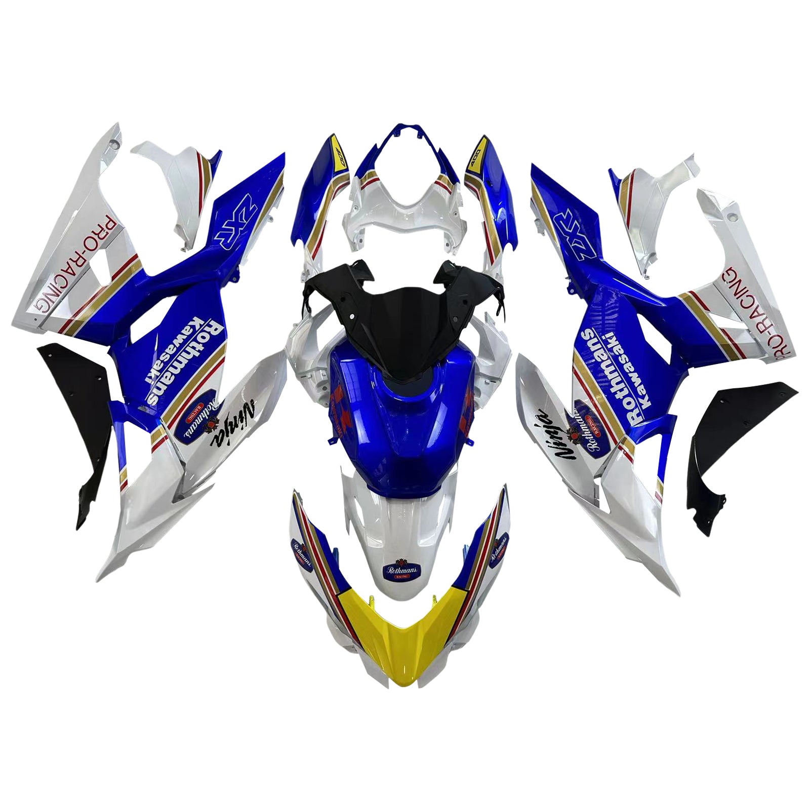 Amotopart 2018-2024 Kawasaki EX400/Ninja400 Fairing Kit Collection Two