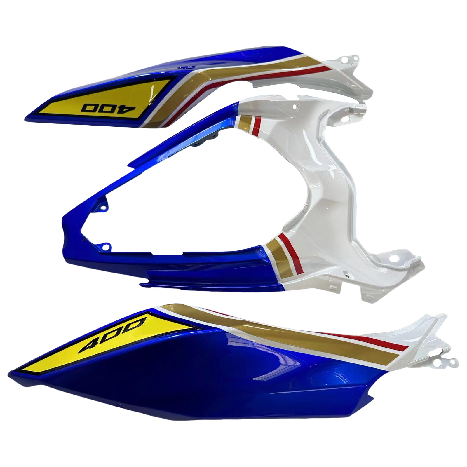 Amotopart Kawasaki EX400/Ninja400 2018-2023 Blue&Yellow Fairing Kit