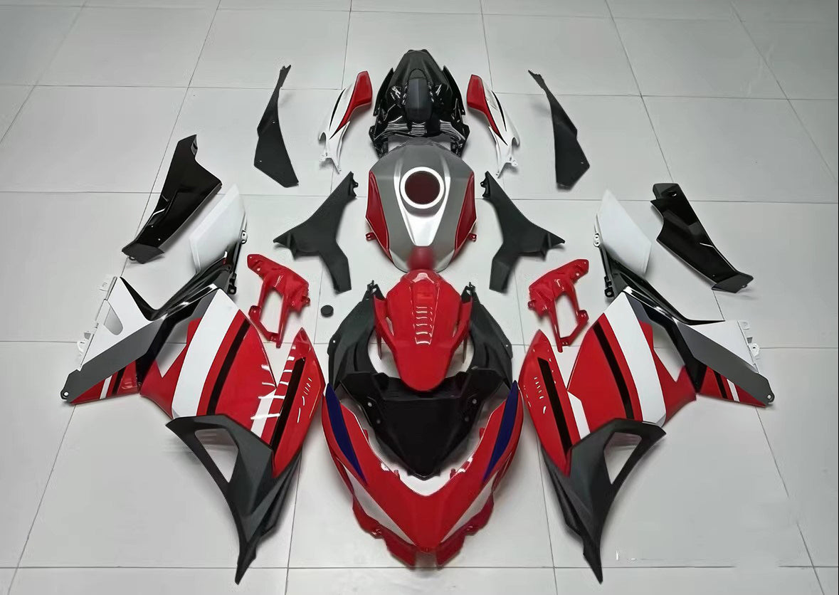Amotopart Kawasaki EX400/Ninja400 2018-2023 Rot&Weißes Verkleidungsset