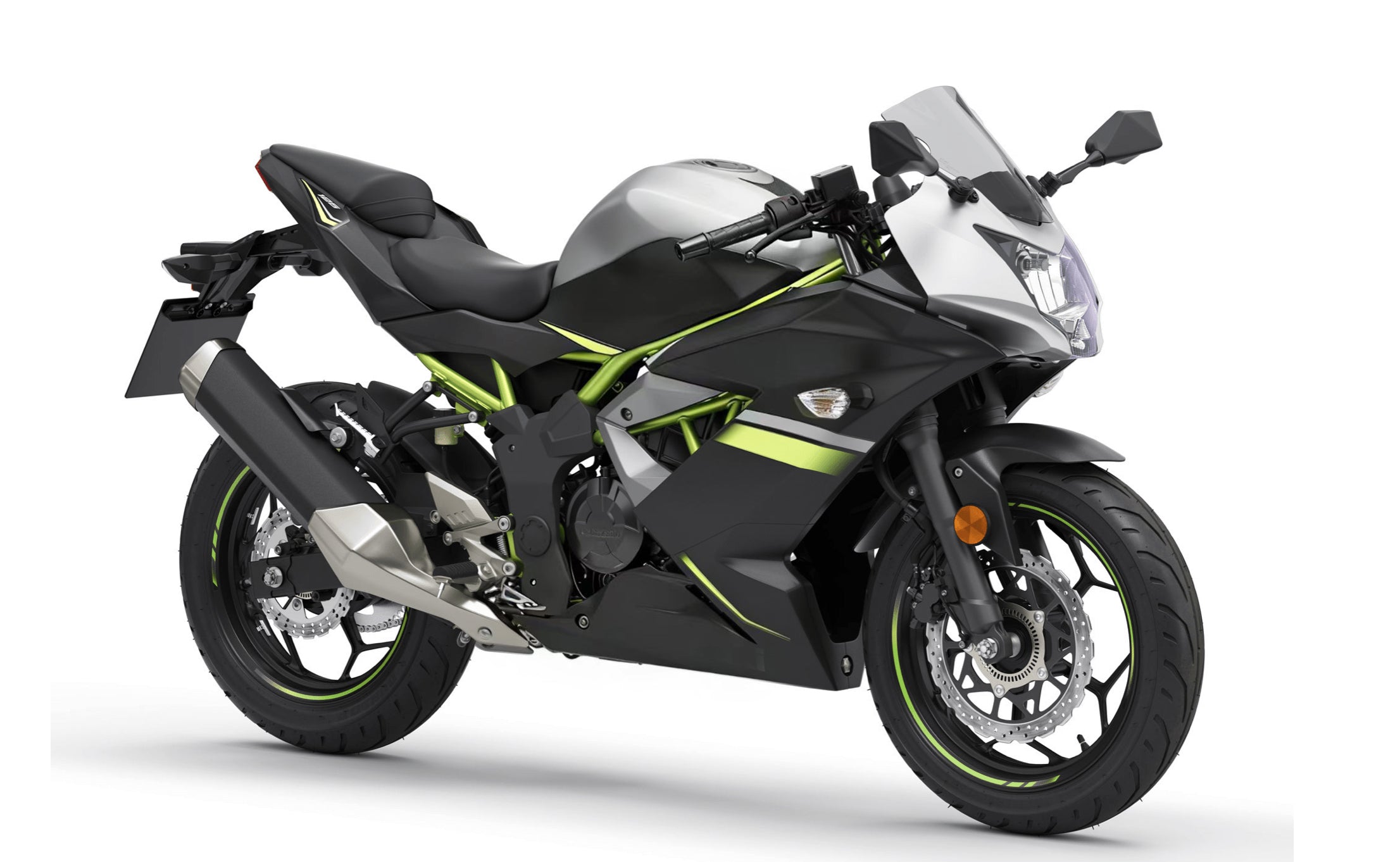 Amotopart Kawasaki EX400/Ninja400 2018-2023 Schwarz&chartreuse Verkleidungssatz