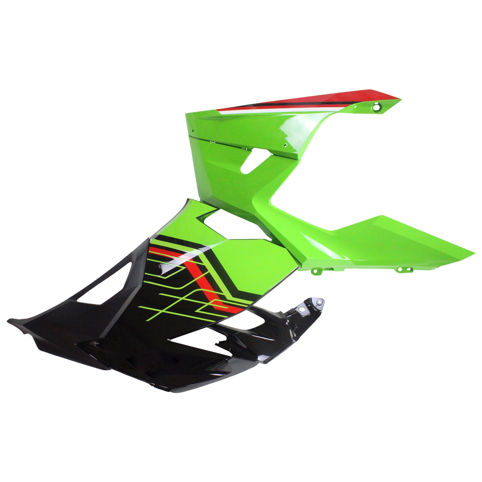 Amotopart Kawasaki EX400/Ninja400 2018-2023 Green&Black Style1 Fairing Kit