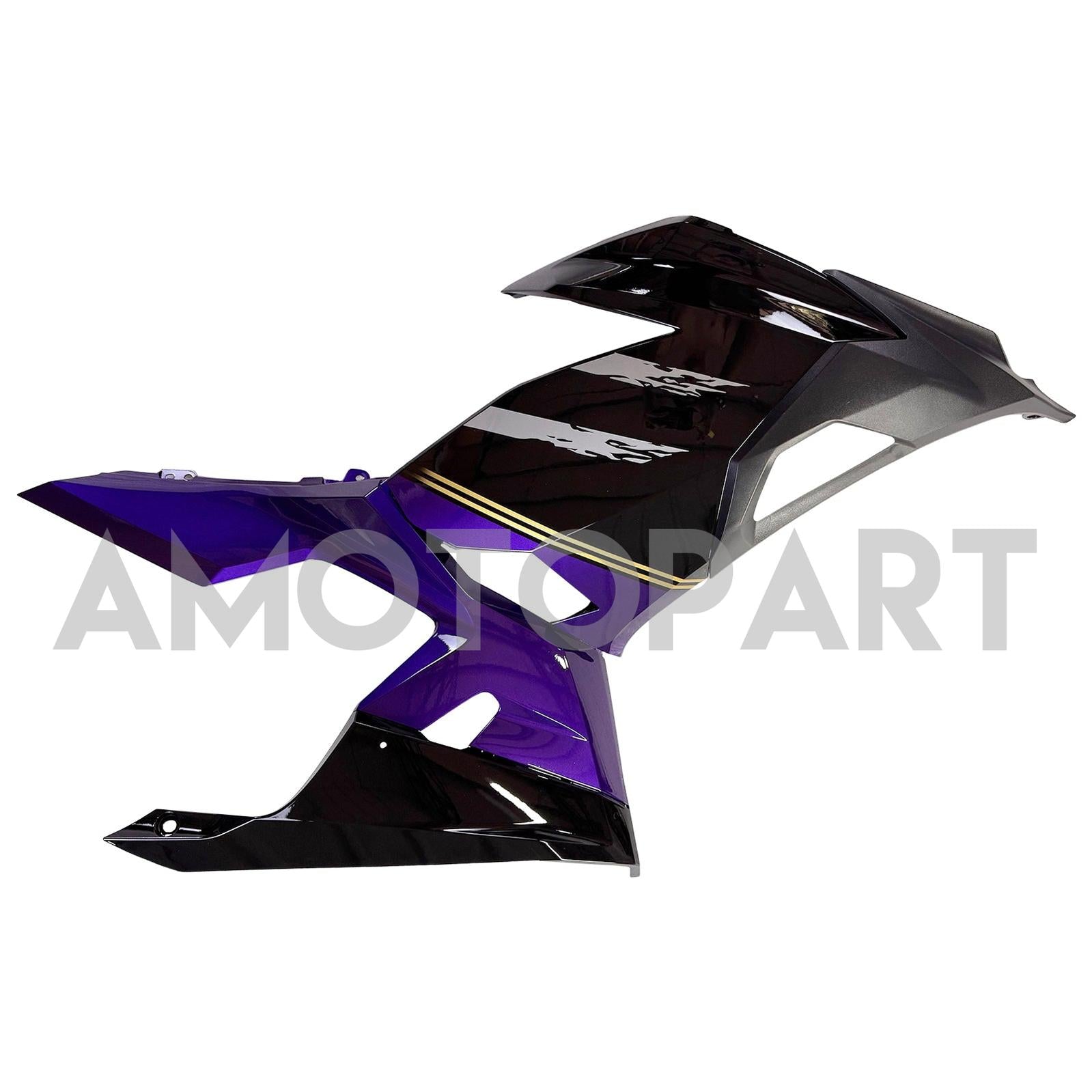 Amotopart 2018-2024 Kawasaki EX400 Ninja400 Black Dark Purple Fairing