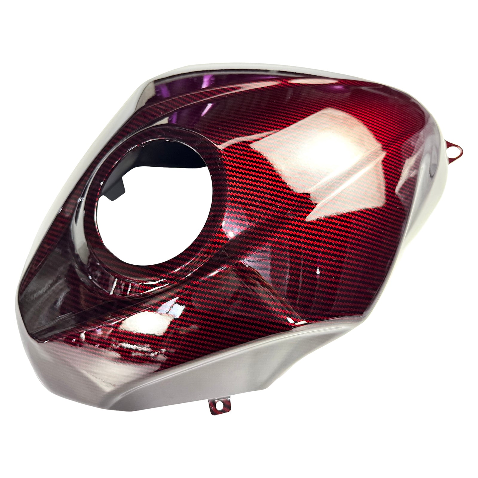 Amotopart 2018-2024 Kawasaki EX400 Ninja400 Dark Red Carbon Fiber Pattern Fairing Kit