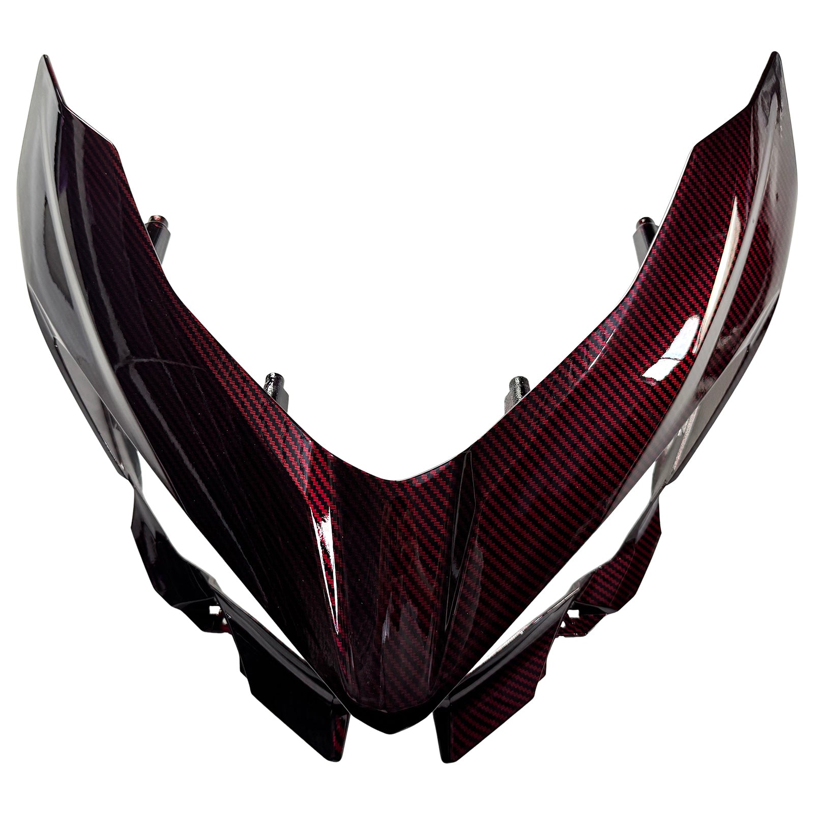 Amotopart 2018-2024 Kawasaki EX400 Ninja400 Dark Red Carbon Fiber Pattern Fairing Kit