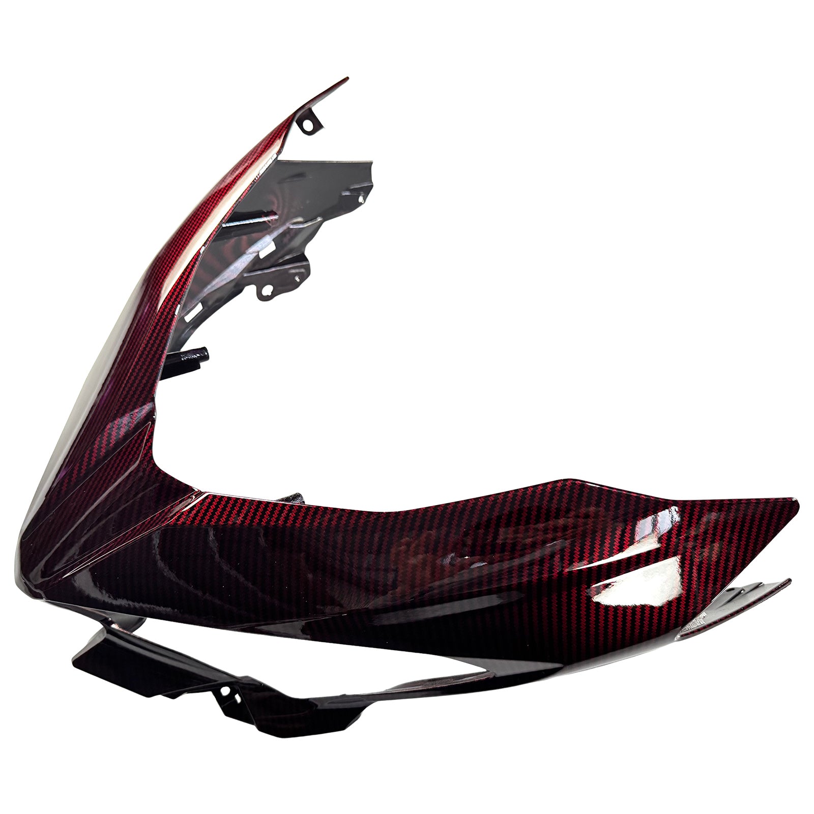 Amotopart 2018-2024 Kawasaki EX400 Ninja400 Dark Red Carbon Fiber Pattern Fairing Kit