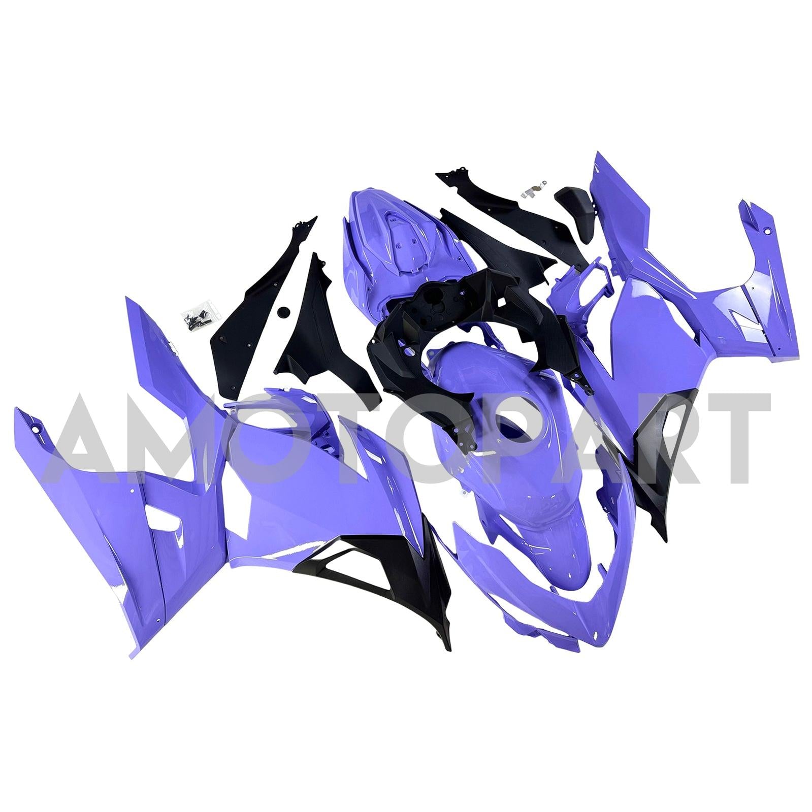 Amotopart 2018-2024 Kawasaki EX400 Ninja400 Purple Fairing Kit