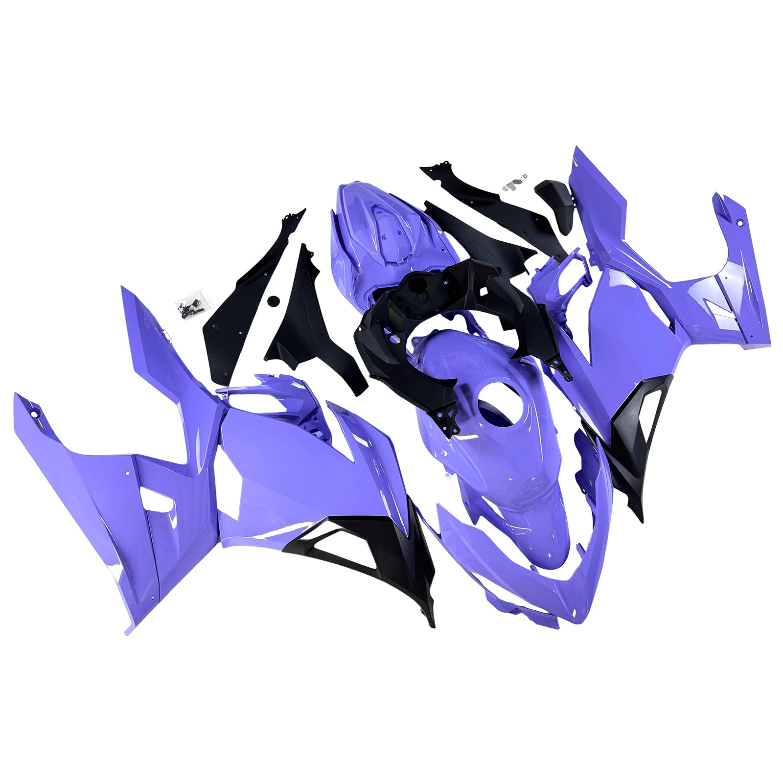 Amotopart 2018-2024 Kawasaki EX400 Ninja400 Purple Fairing Kit