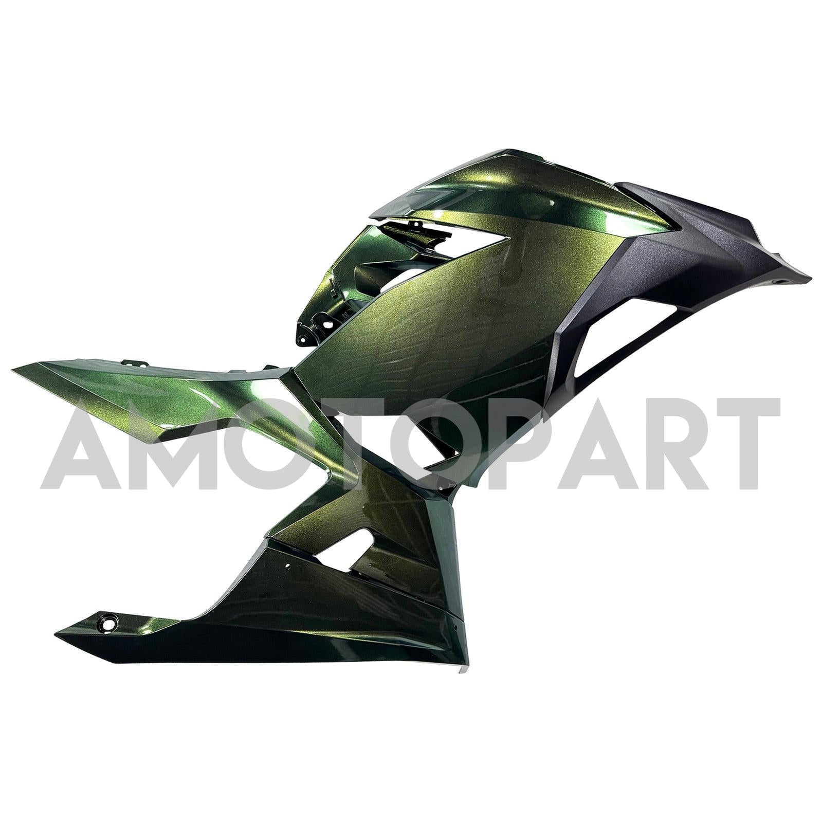 Amotopart 2018-2024 Kawasaki EX400 Ninja400 Gradient Green Yellow Fairing Kit
