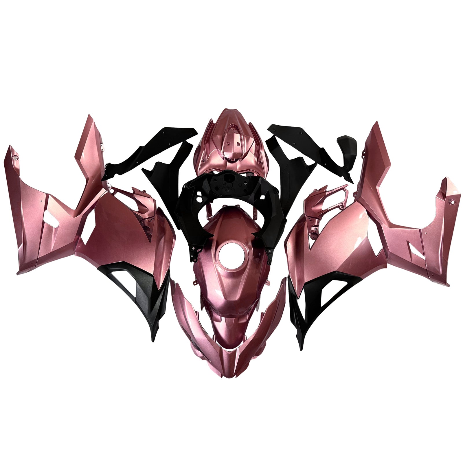 Amotopart 2018-2024 Kawasaki EX400 Ninja400 Pink Fairing Kit
