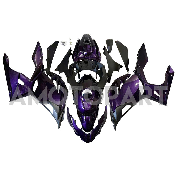 Amotopart 2018-2024 Kawasaki EX400 Ninja400 Glossy Dark Purple Fairing Kit