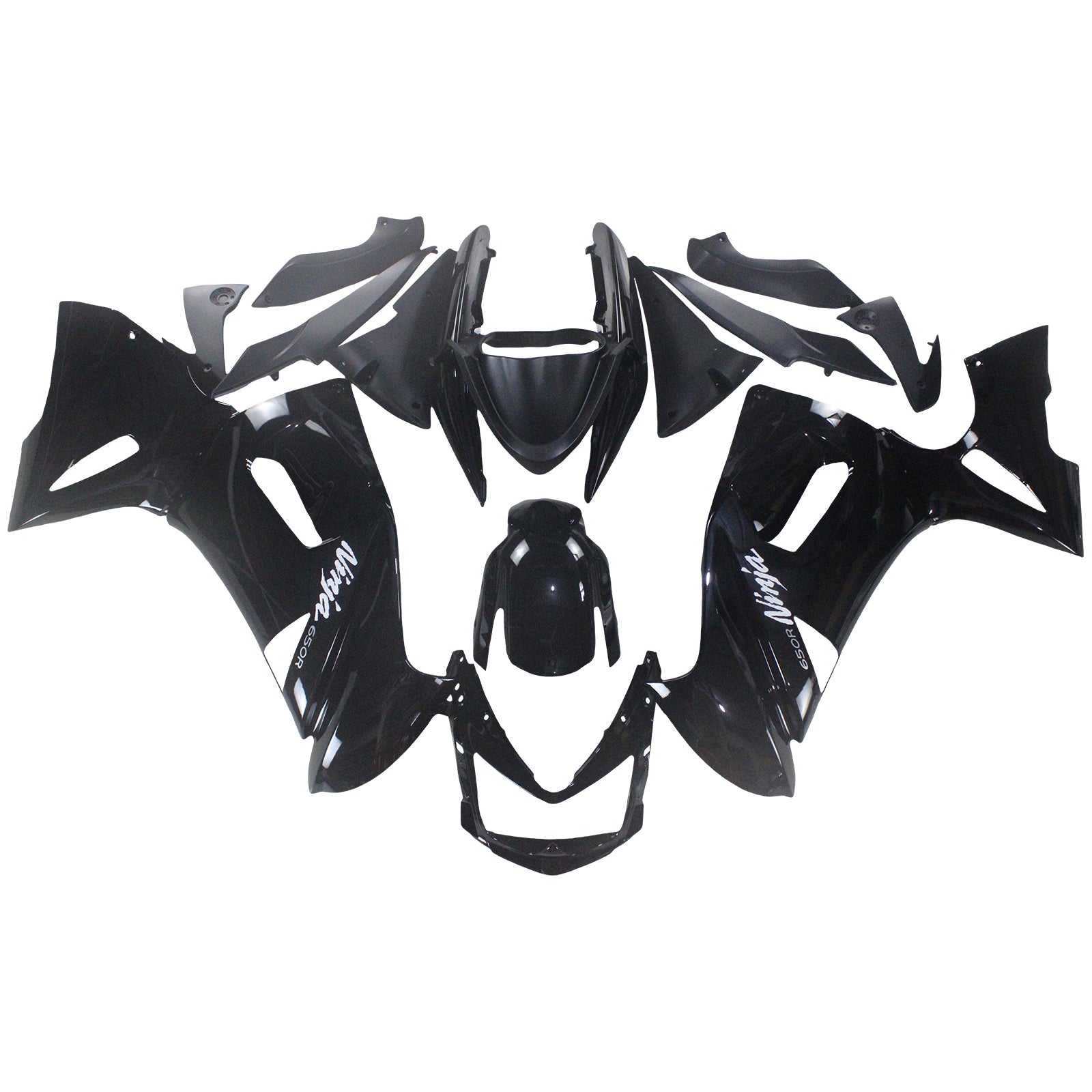 Amotopart Kawasaki 2006-2008 ER6F/Ninja650 Black Fairing Kit