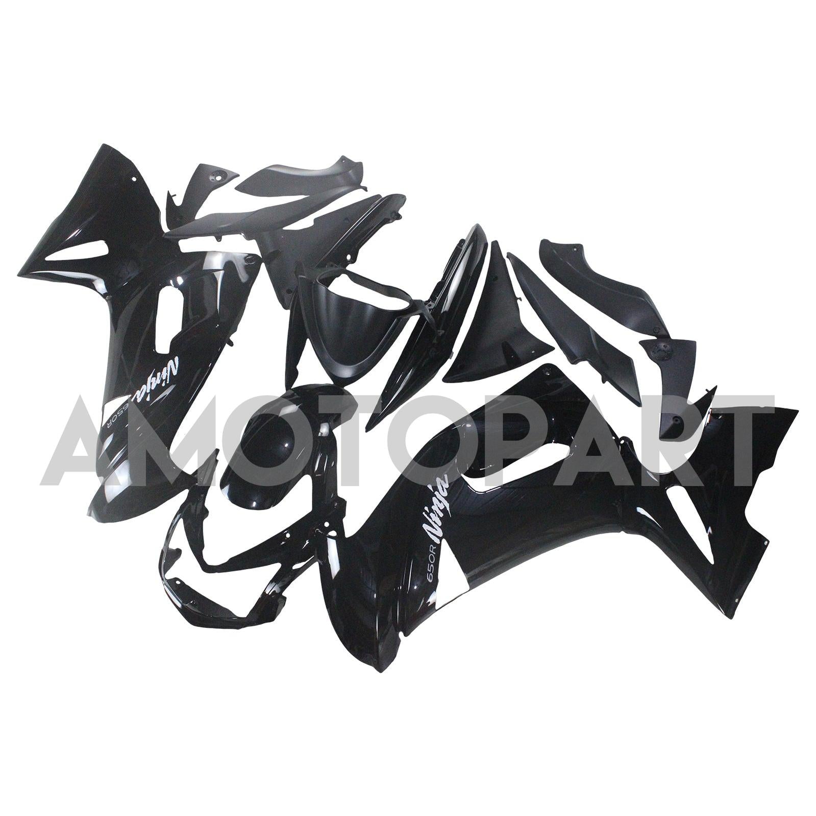 Amotopart Kawasaki 2006-2008 ER6F/Ninja650 Black Fairing Kit