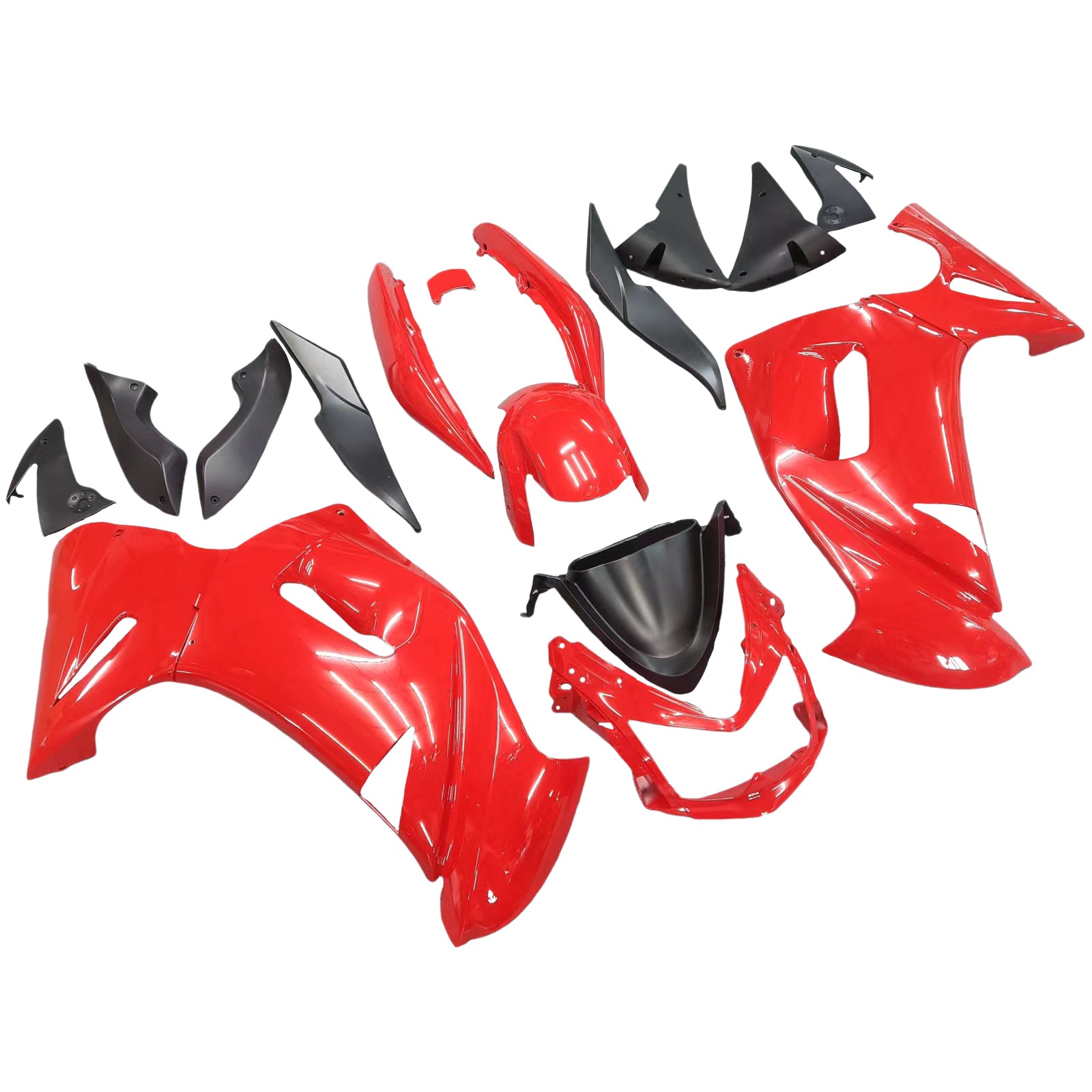 Kit de carénage Amotopart Kawasaki 2006-2008 ER6F/Ninja650 rouge Style2